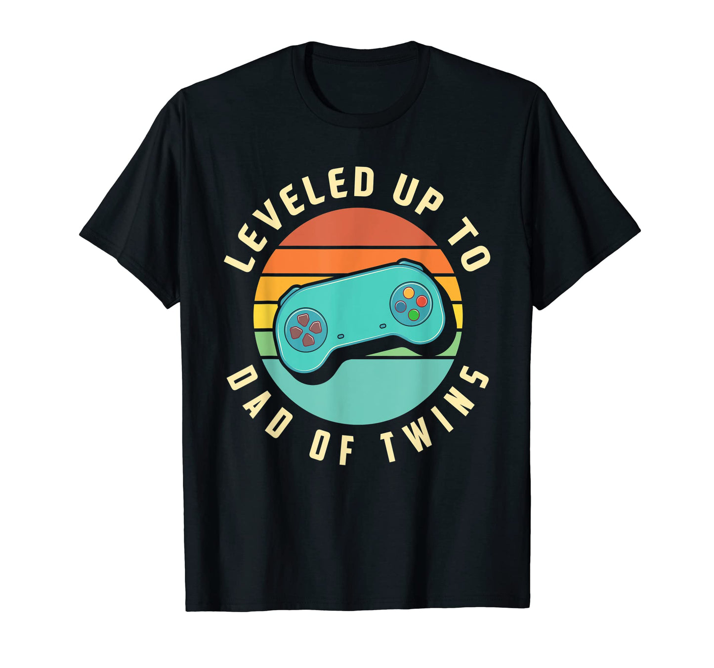 Leveled Up To Dad Twins Video Gamer T-Shirt - Custom Art Print Men Women - T-Shirt, Sweatshirt, Hoodie