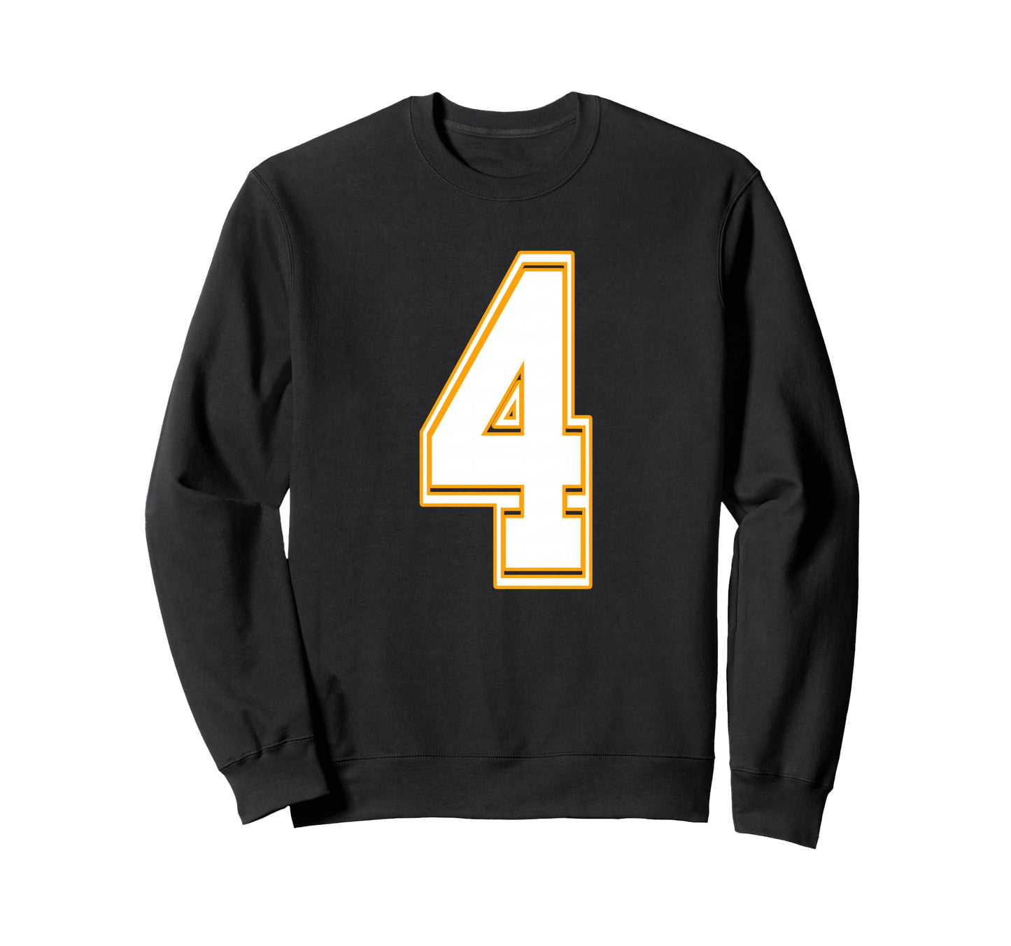 Number 04 Red Yellow White Sweatshirt - Casual Everyday Wear Men Women - T-Shirt, Sweatshirt, Hoodie