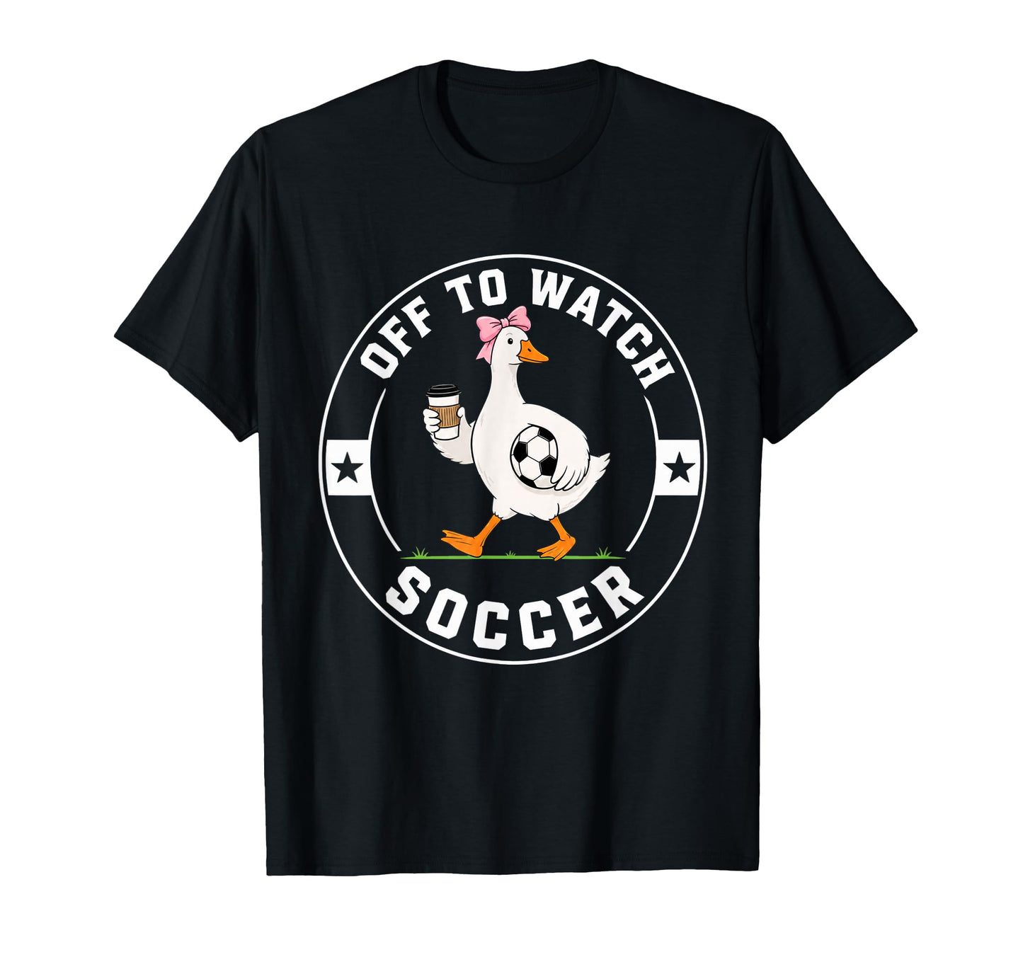 Off To Watch Soccer Funny Silly Goose Mom T-Shirt - Minimalist Print Unisex - T-Shirt, Sweatshirt, Hoodie