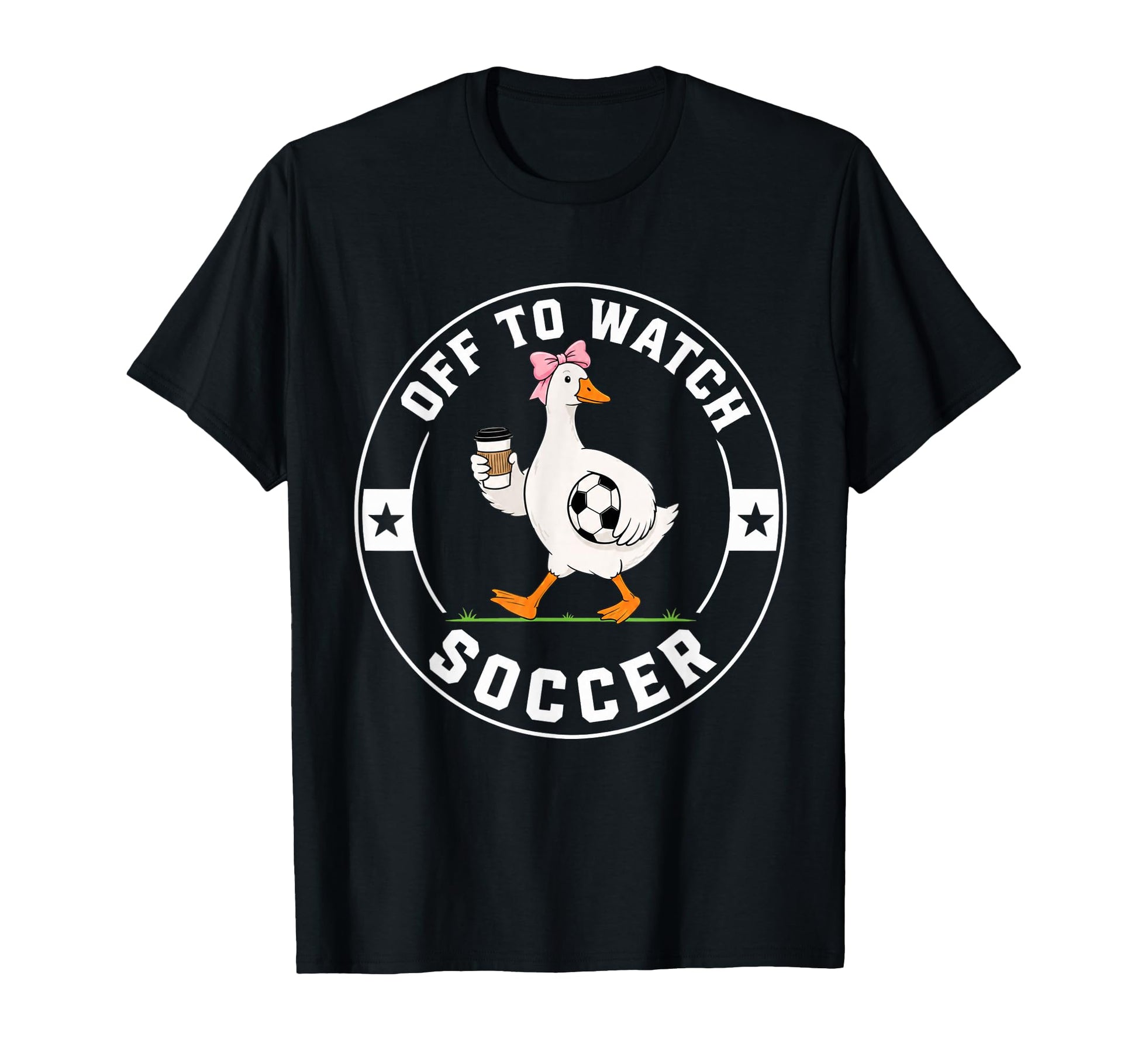 Off To Watch Soccer Funny Silly Goose Mom T-Shirt - Minimalist Print Unisex - T-Shirt, Sweatshirt, Hoodie