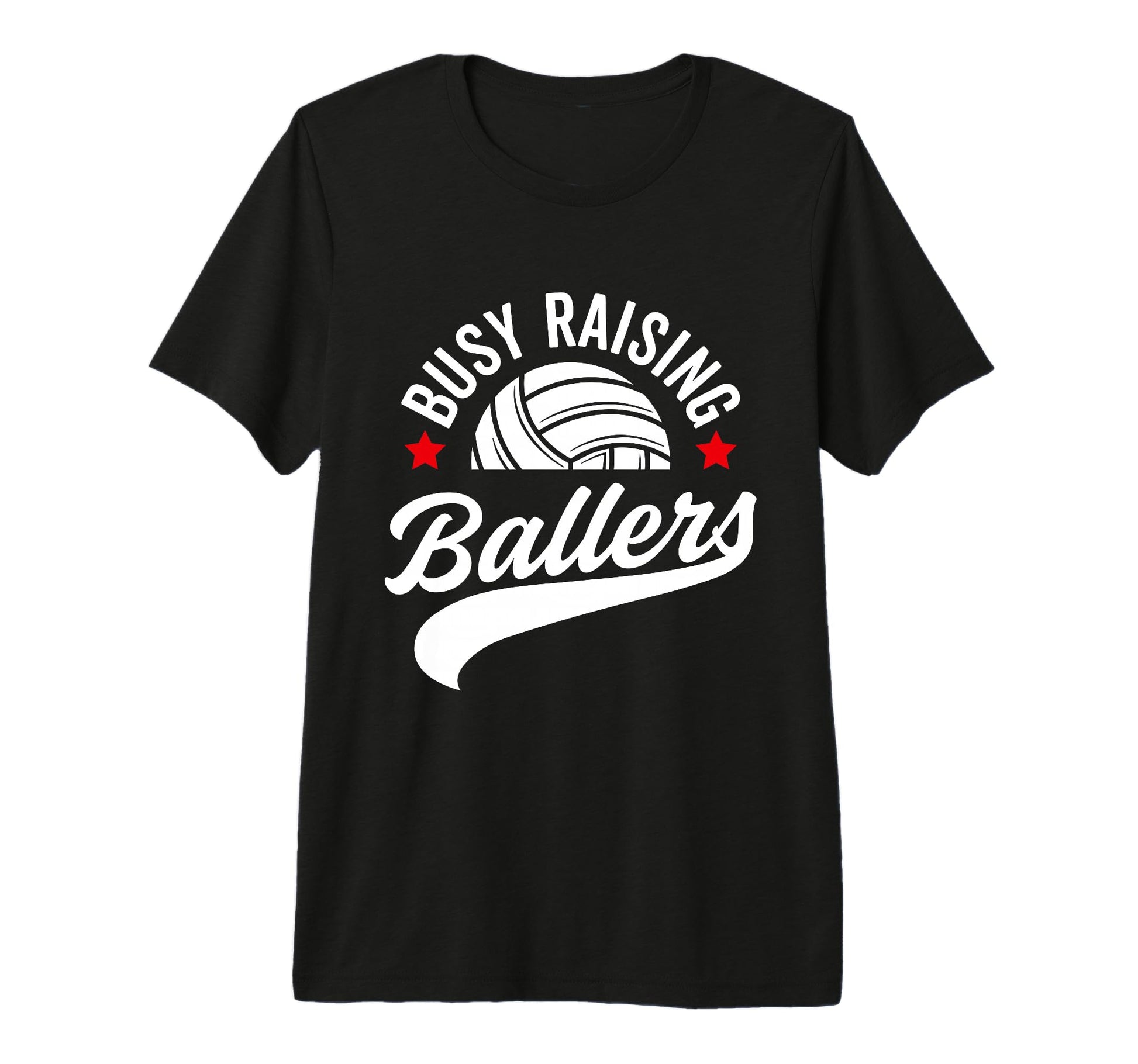 Busy Raising Ballers Volleyball Cheer T-Shirt - Aesthetic Graphic Unisex - T-Shirt, Sweatshirt, Hoodie