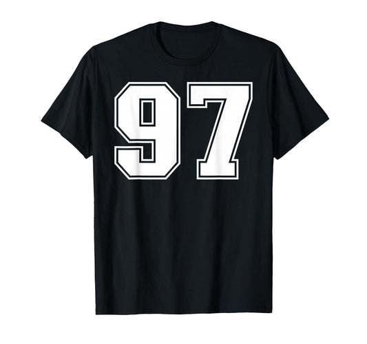 97 Number Ninety Seven Team Sports T-Shirt - Unique Graphic for Adults - T-Shirt, Sweatshirt, Hoodie