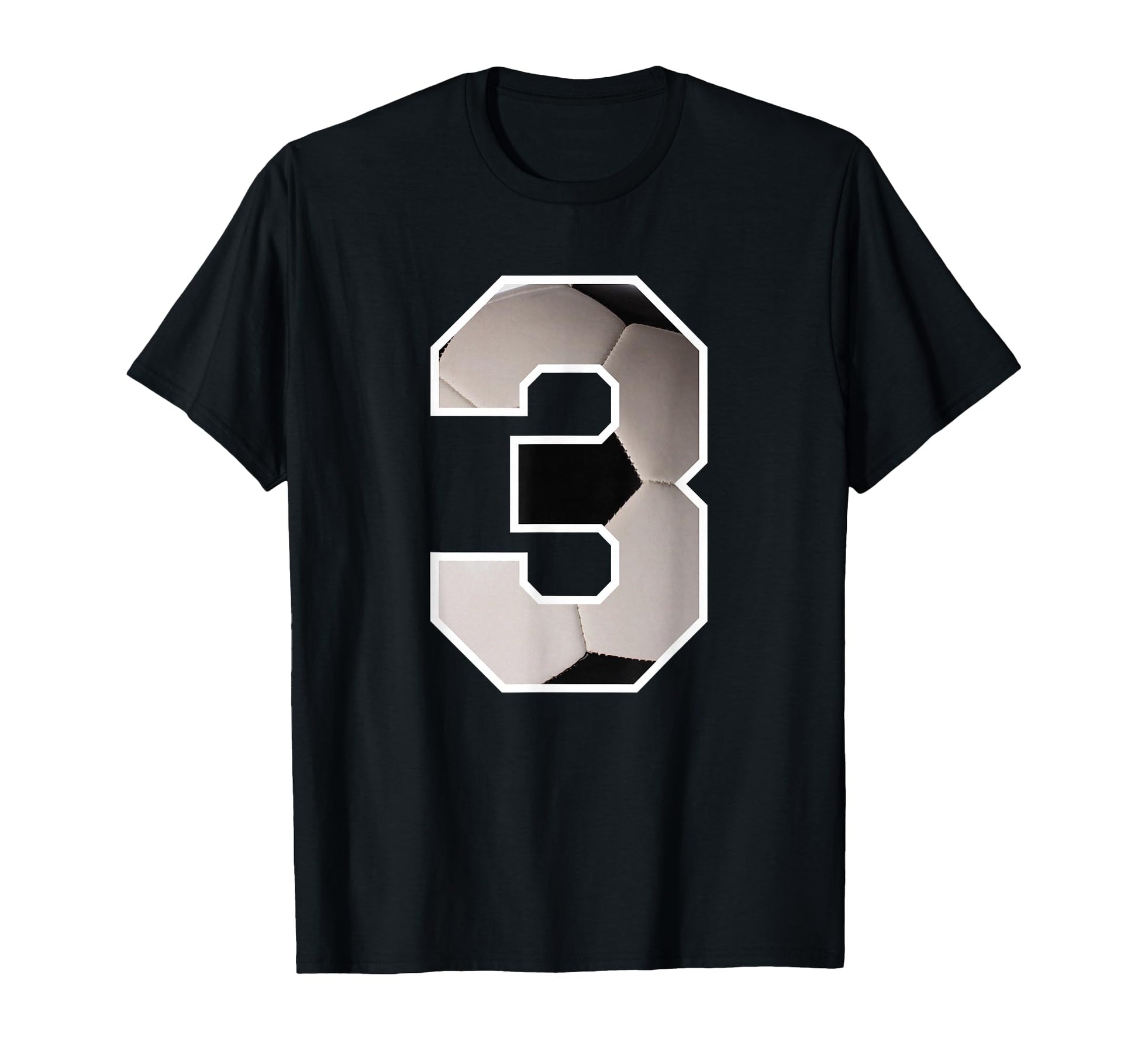 Jersey Number 3 Soccer Ball Player T-Shirt - Aesthetic Graphic Men Women - T-Shirt, Sweatshirt, Hoodie