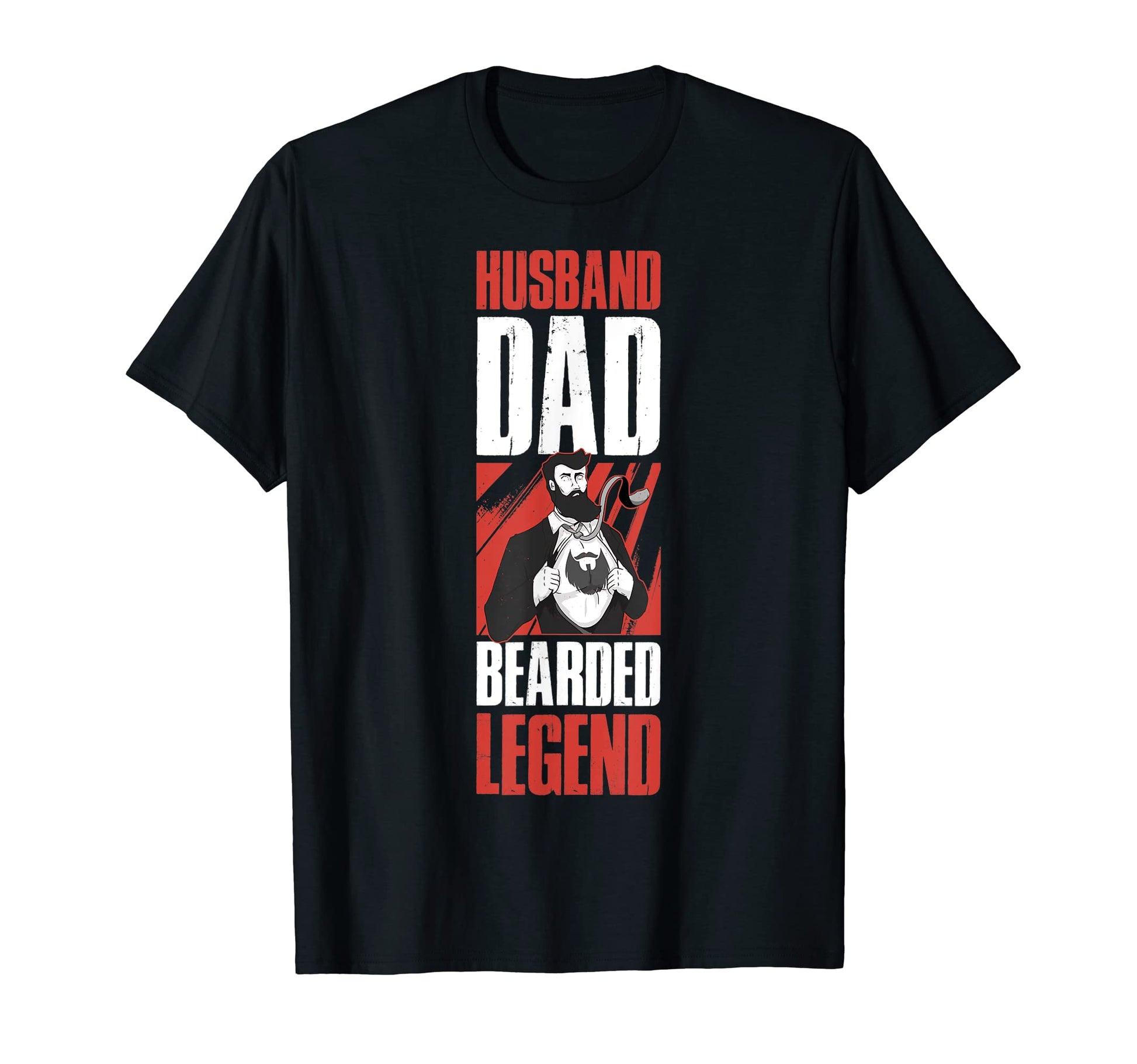 Husband Dad Bearded Legend T-Shirt - Fun Novelty Design Men Women - T-Shirt, Sweatshirt, Hoodie