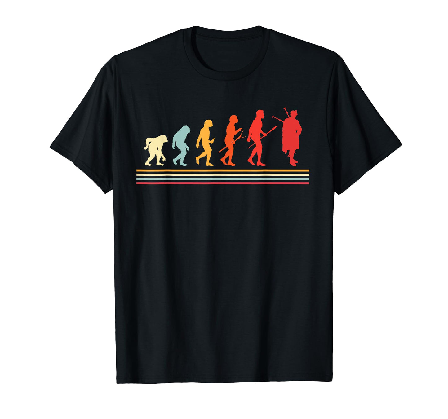 Bagpiper Musician Evolution Bagpipe Dad T-Shirt - Trendy Graphic Men Women - T-Shirt, Sweatshirt, Hoodie