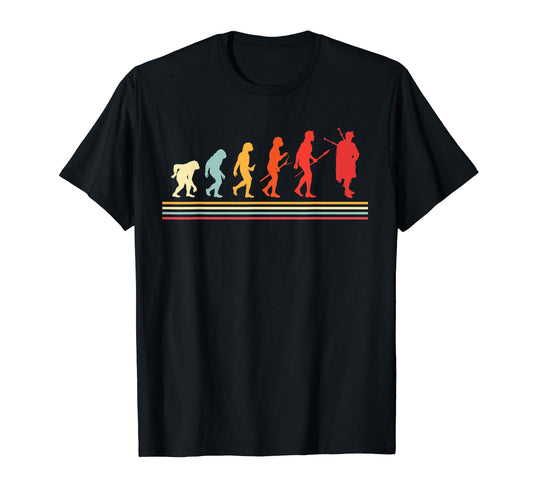 Bagpiper Musician Evolution Bagpipe Dad T-Shirt - Trendy Graphic Men Women - T-Shirt, Sweatshirt, Hoodie