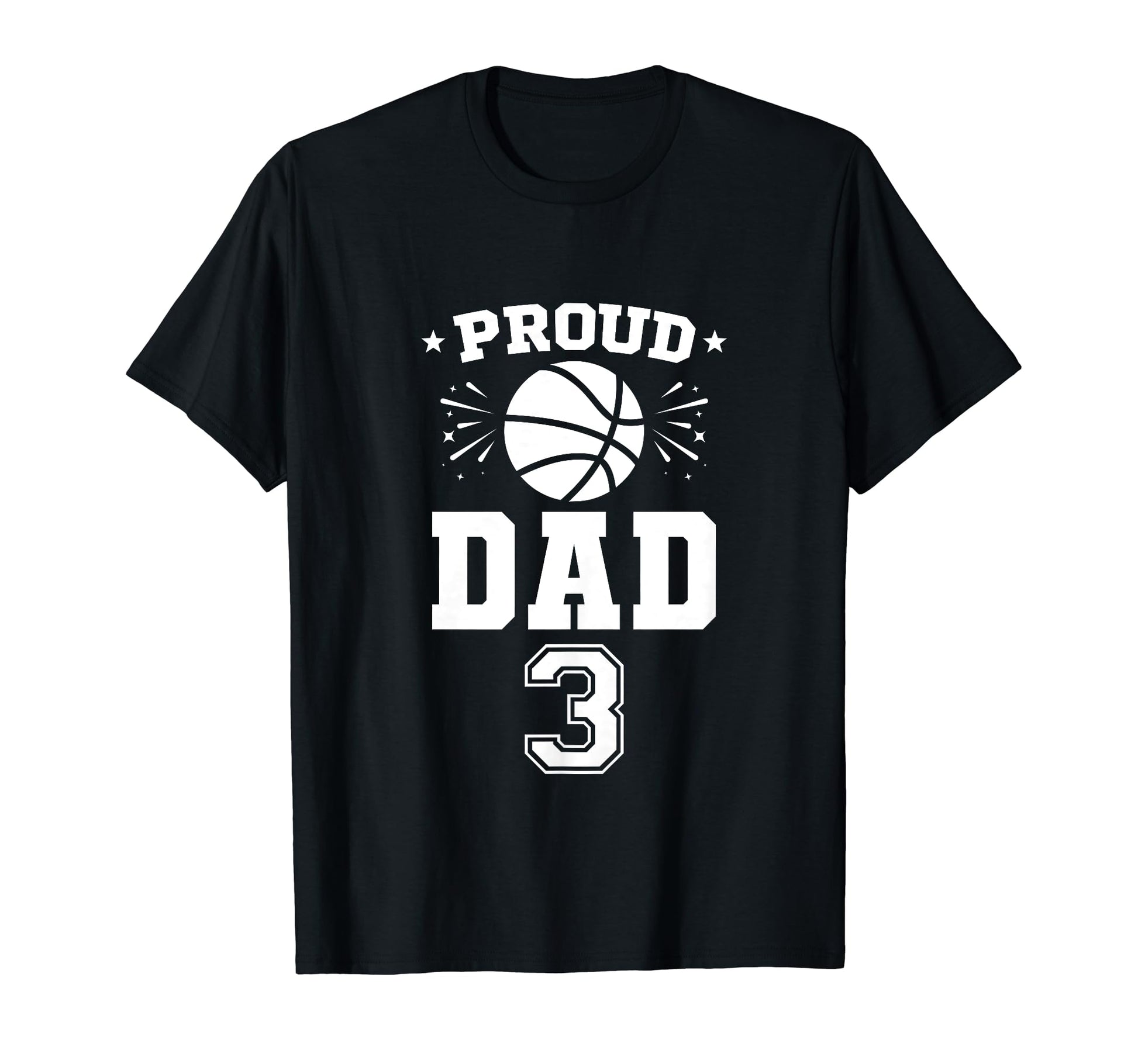 Proud Basketball Dad Number 3 T-Shirt - Minimalist Print Unisex - T-Shirt, Sweatshirt, Hoodie