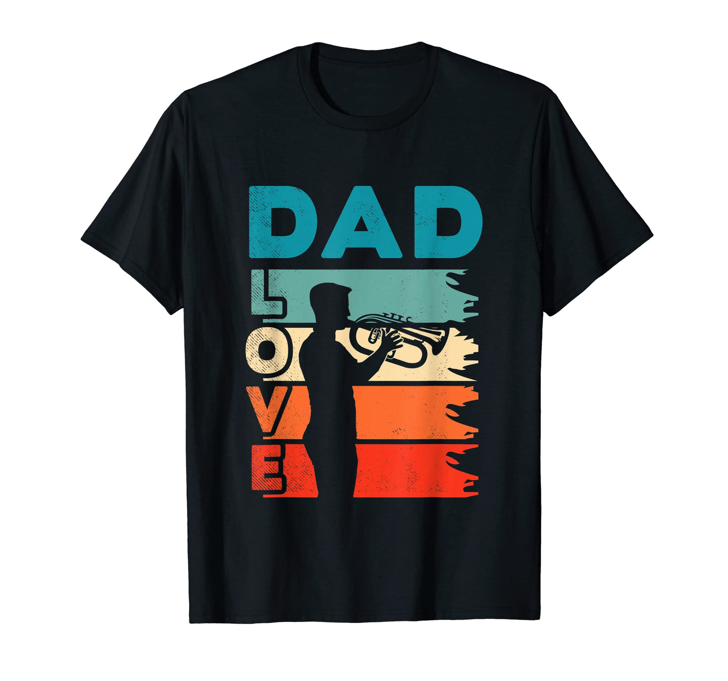 Flugelhorn Musician Dad Love Art T-Shirt - Unique Graphic for Adults - T-Shirt, Sweatshirt, Hoodie
