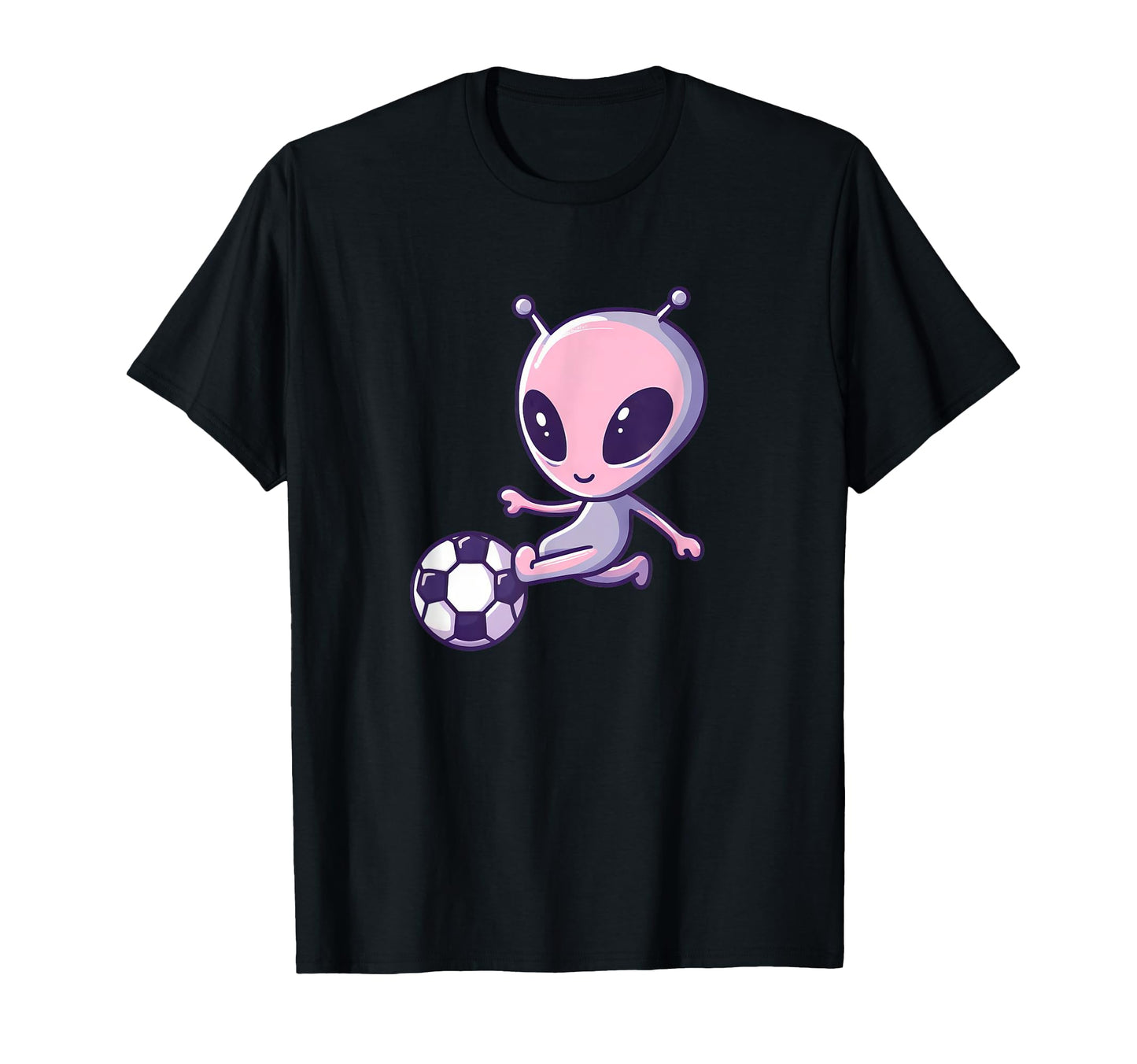 Comic Alien Soccer Player T-Shirt - Minimalist Print Men Women - T-Shirt, Sweatshirt, Hoodie