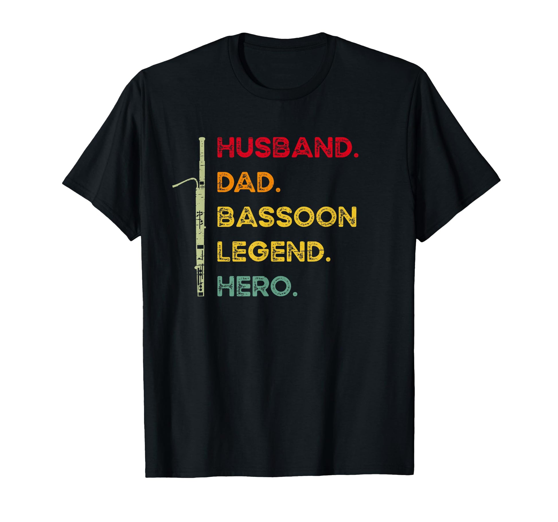 Husband Dad Bassoon Legend Hero T-Shirt - Minimalist Print for Adults - T-Shirt, Sweatshirt, Hoodie
