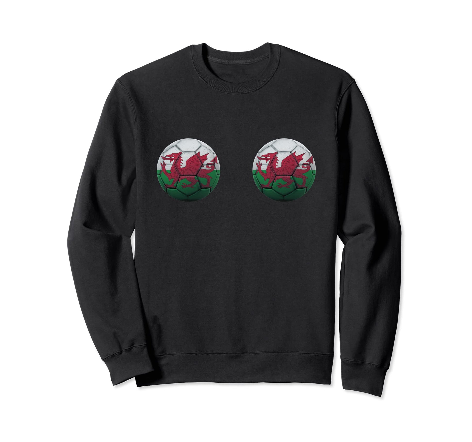 Wales Soccer Welsh Flag Boobs Soccer Sweatshirt - Minimalist Print Unisex - T-Shirt, Sweatshirt, Hoodie