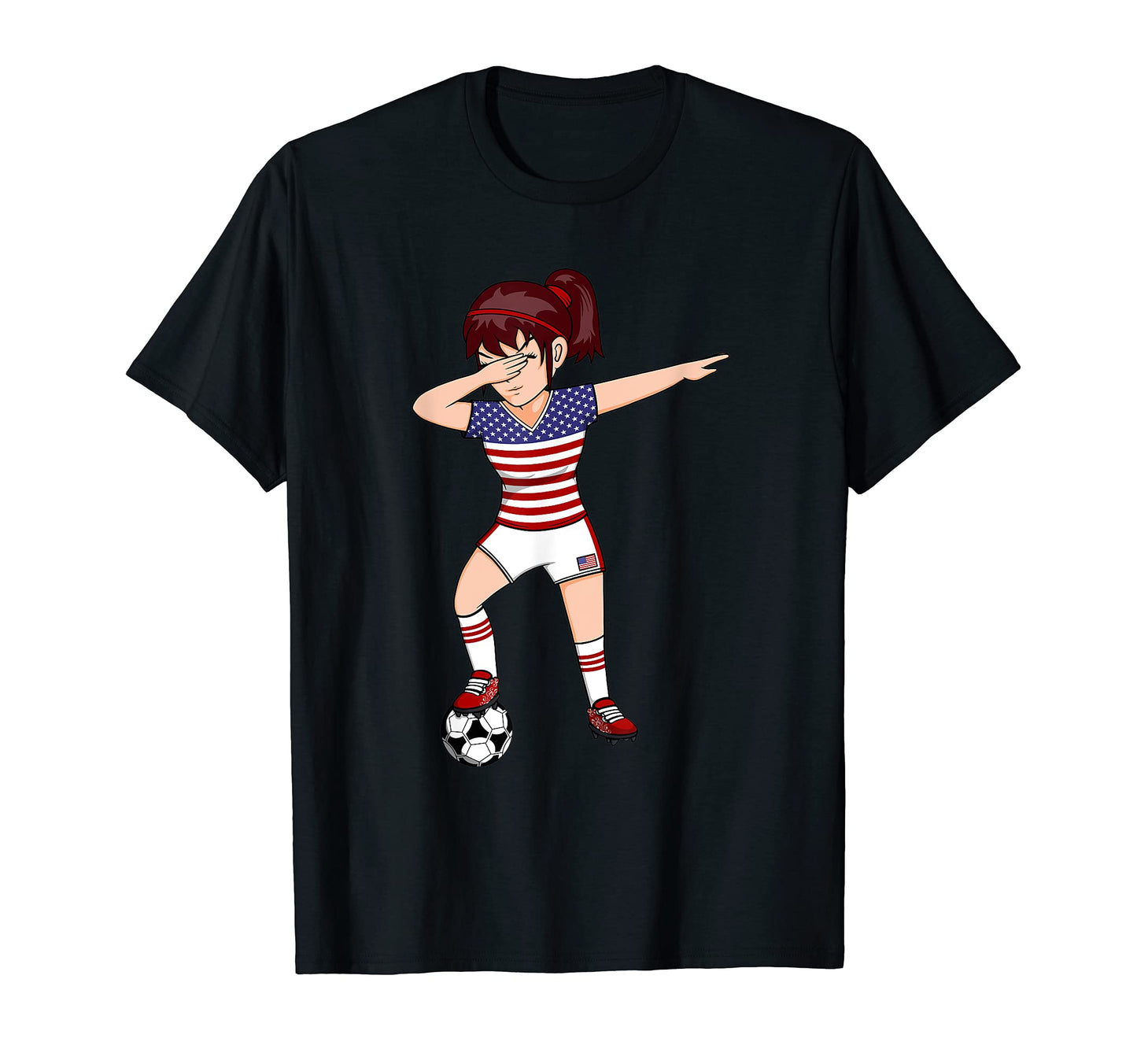 Dabbing Soccer America Football T-Shirt - Fun Novelty Design Men Women - T-Shirt, Sweatshirt, Hoodie