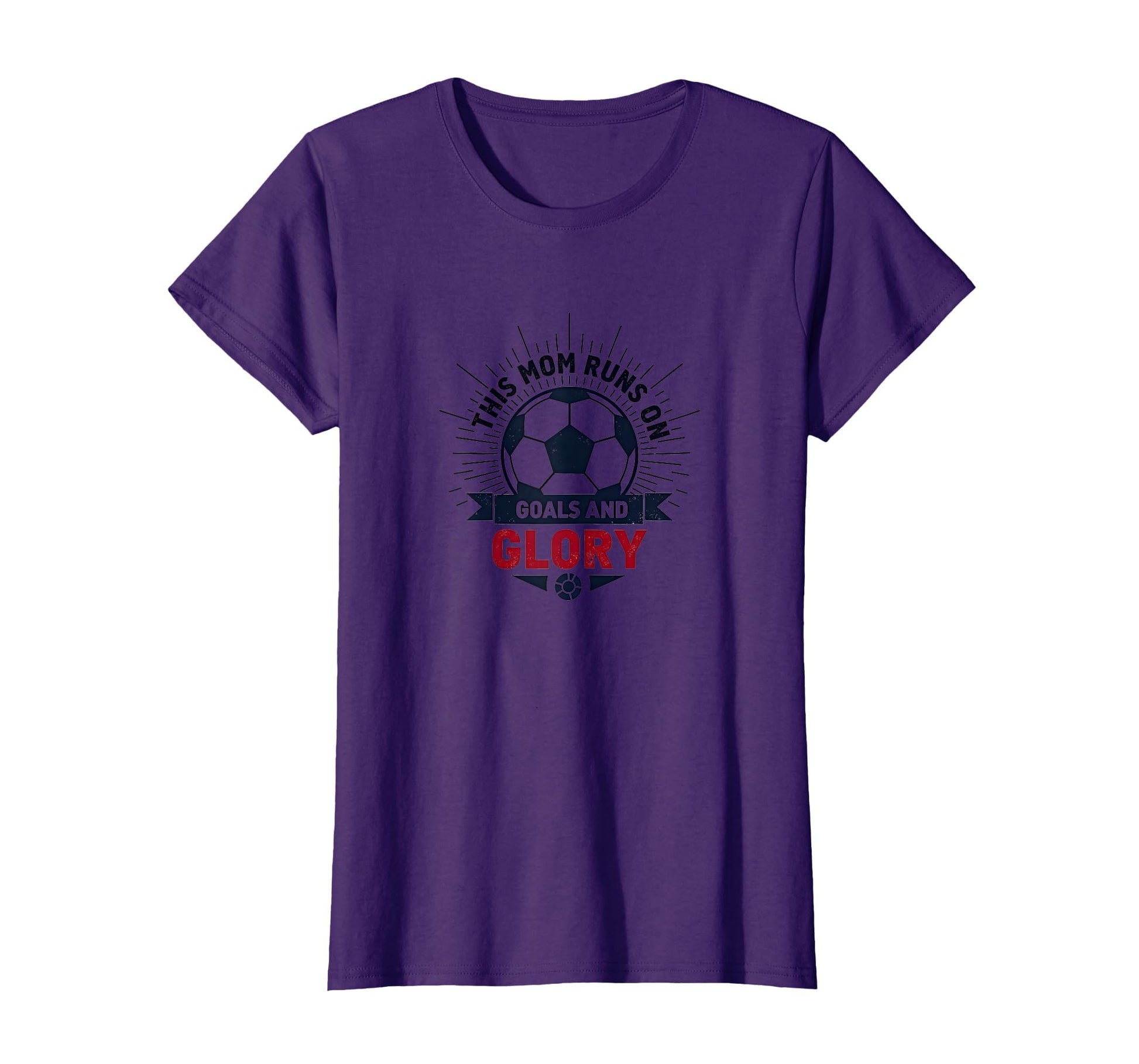 Soccer Mom Runs Goals And Glory T-Shirt - Trendy Graphic for Adults - T-Shirt, Sweatshirt, Hoodie