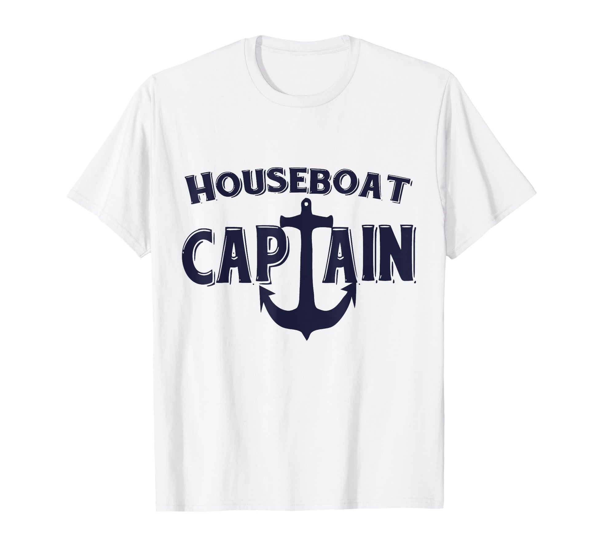 Houseboat Captain Anchor Grandpa Dad Sweatshirt - Trendy Graphic for Adults - T-Shirt, Sweatshirt, Hoodie