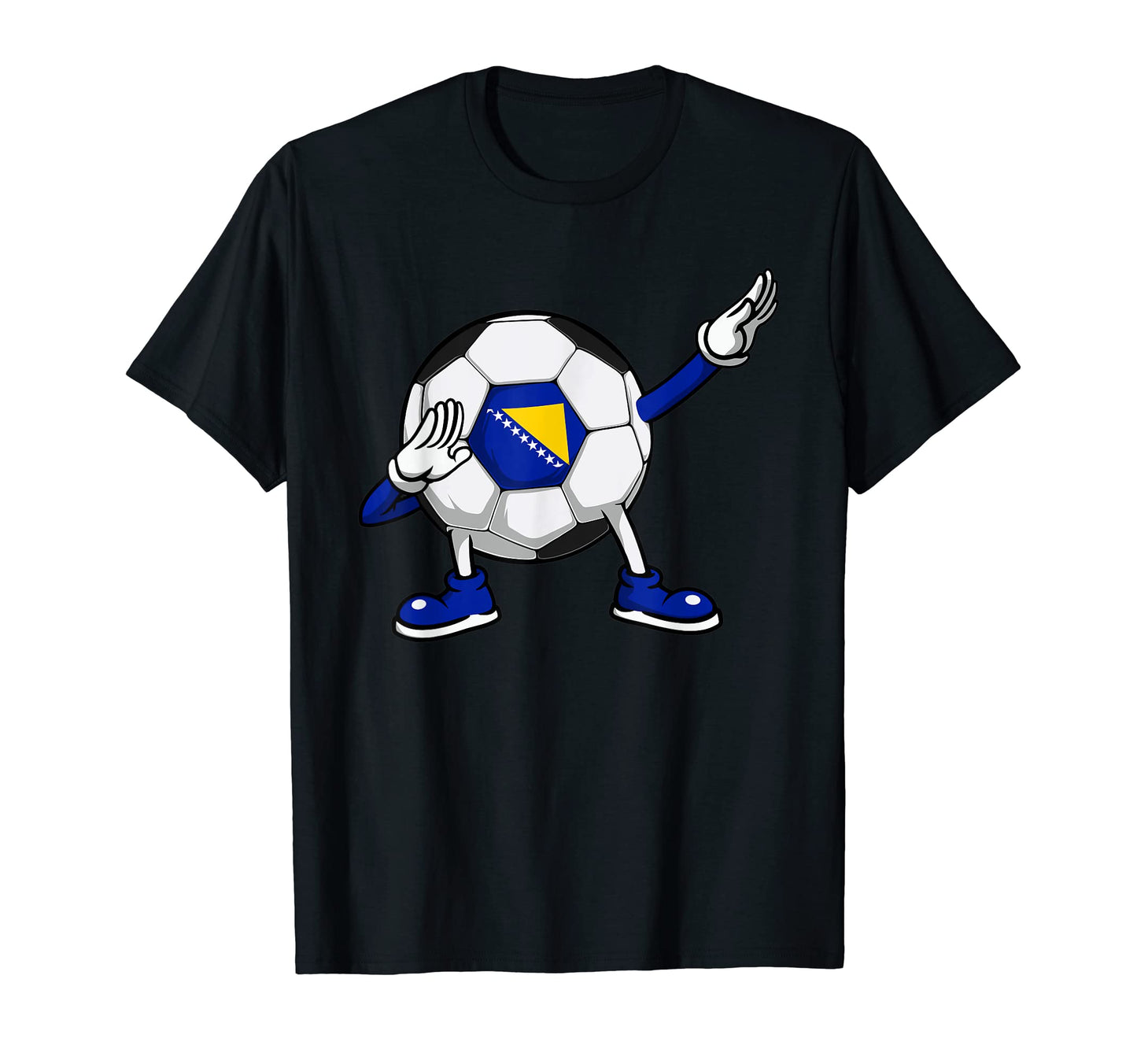 Dabbing Soccer Bosnia Herzegovina T-Shirt - Casual Everyday Wear Unisex - T-Shirt, Sweatshirt, Hoodie