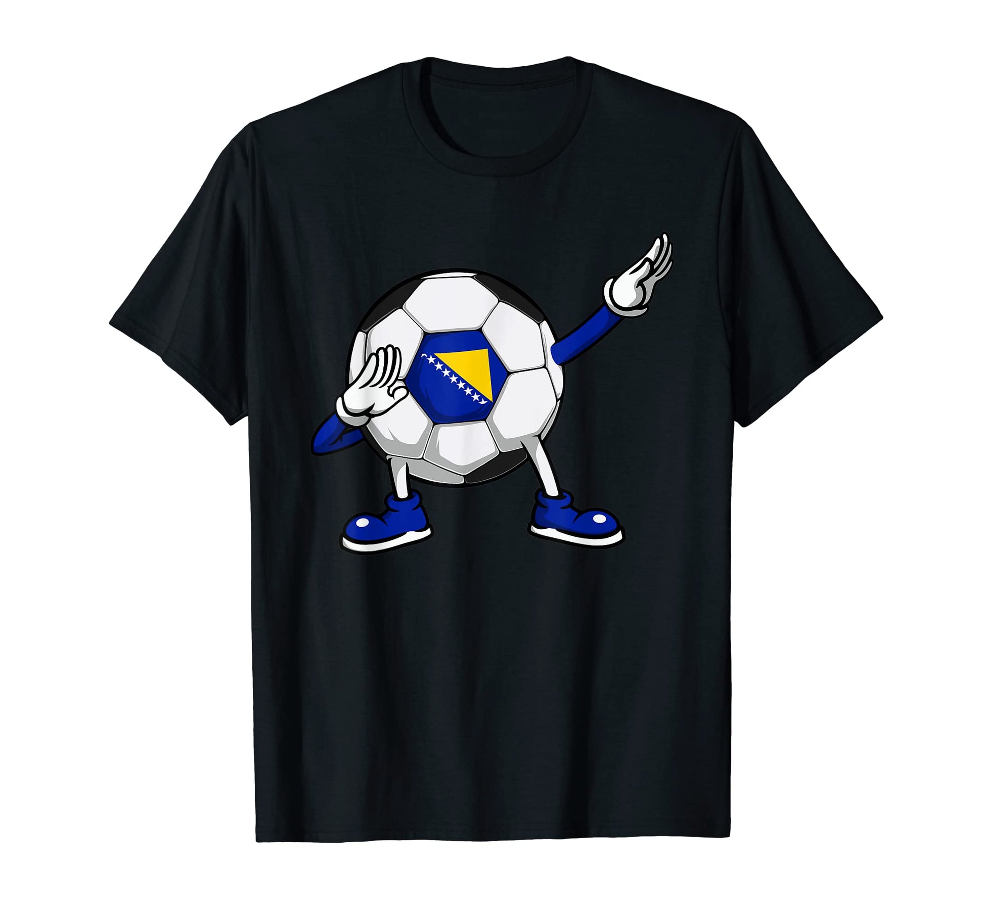 Dabbing Soccer Bosnia Herzegovina T-Shirt - Casual Everyday Wear Unisex - T-Shirt, Sweatshirt, Hoodie