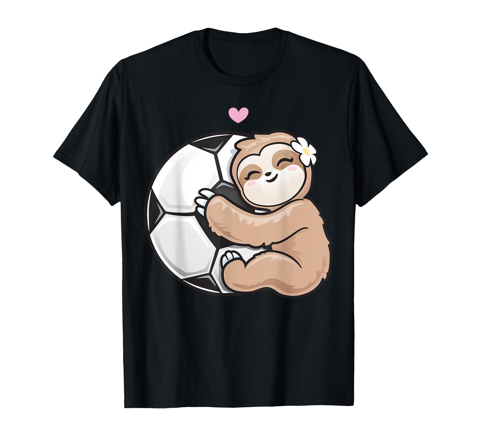 Soccer Adorable Sloth Loves Football T-Shirt - Unique Graphic Men Women - T-Shirt, Sweatshirt, Hoodie