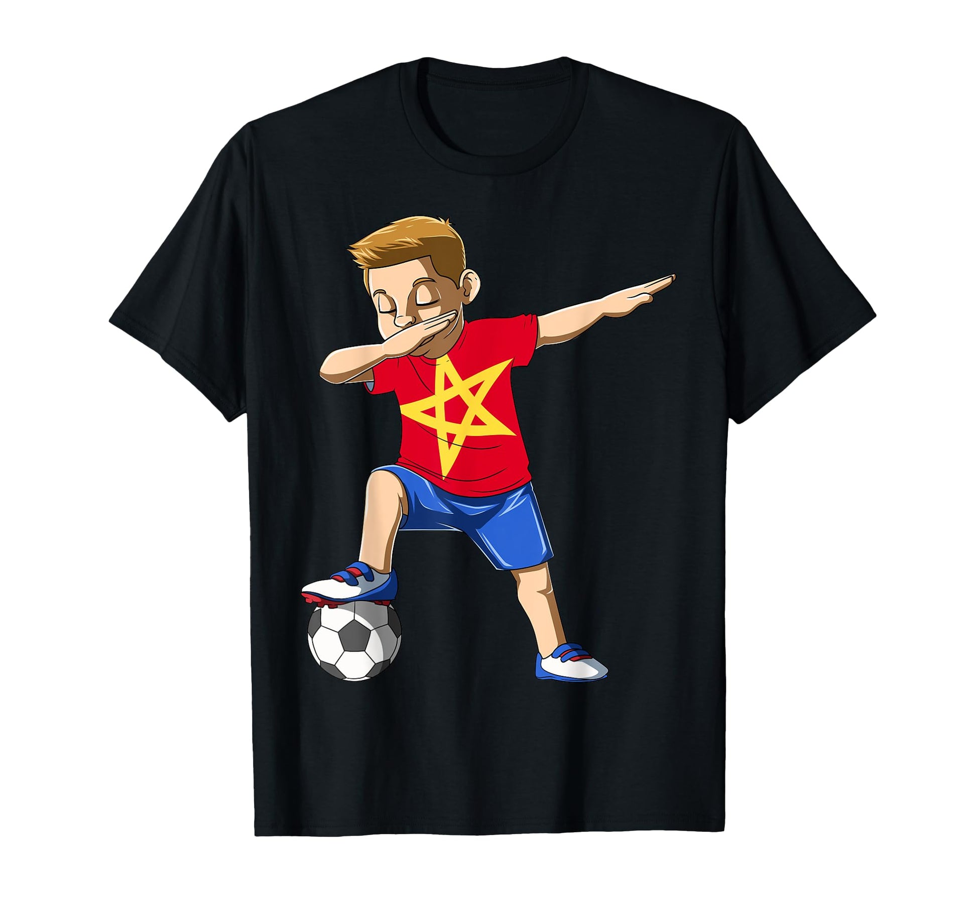 Dabbing Soccer Morocco Jersey Moroccan T-Shirt - Streetwear Style Men Women - T-Shirt, Sweatshirt, Hoodie
