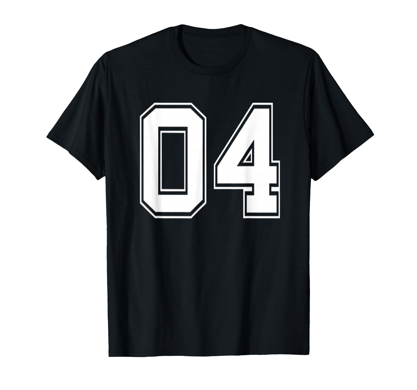 Number 04 Baseball Football Soccer T-Shirt - Fun Novelty Design Unisex - T-Shirt, Sweatshirt, Hoodie
