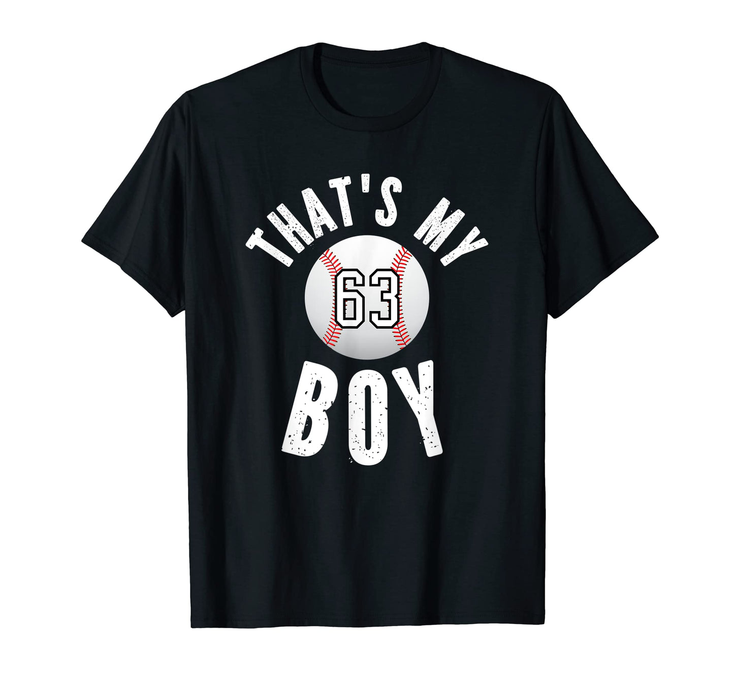 Thats My Baseball Jersey Number 63 Mom T-Shirt - Aesthetic Graphic Unisex - T-Shirt, Sweatshirt, Hoodie