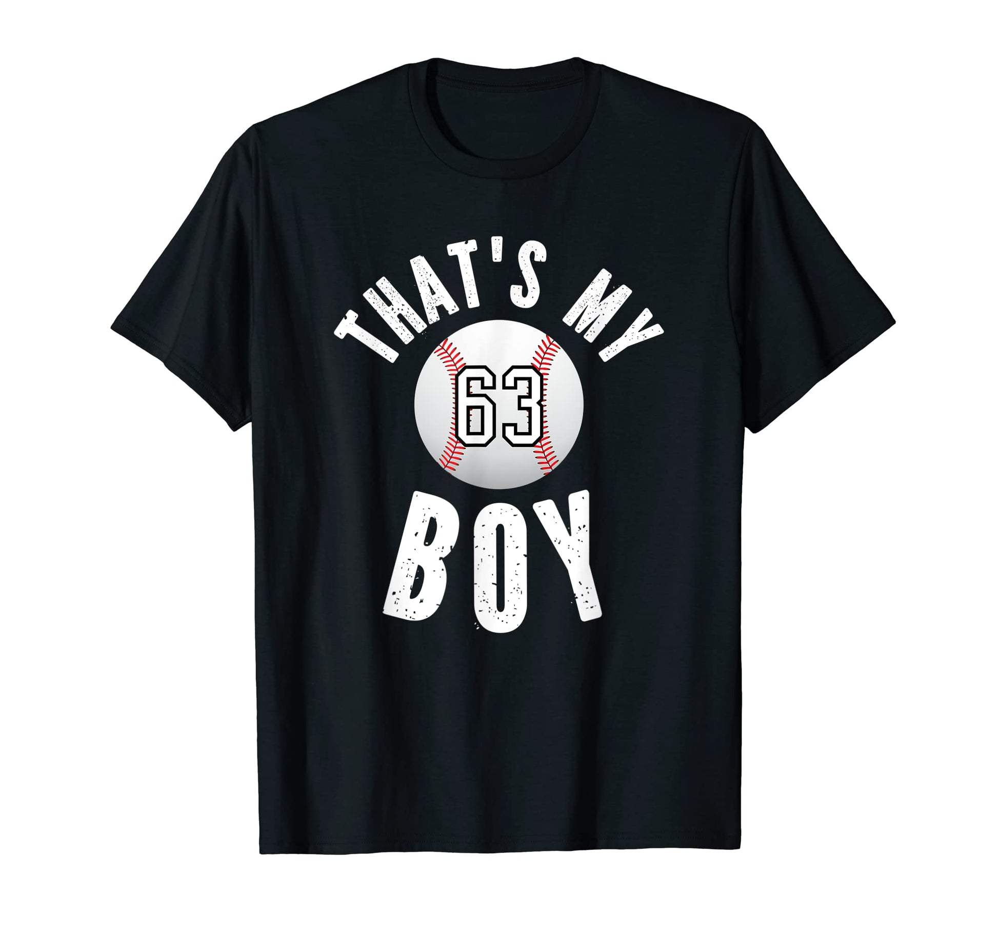 Thats My Baseball Jersey Number 63 Mom T-Shirt - Aesthetic Graphic Unisex - T-Shirt, Sweatshirt, Hoodie