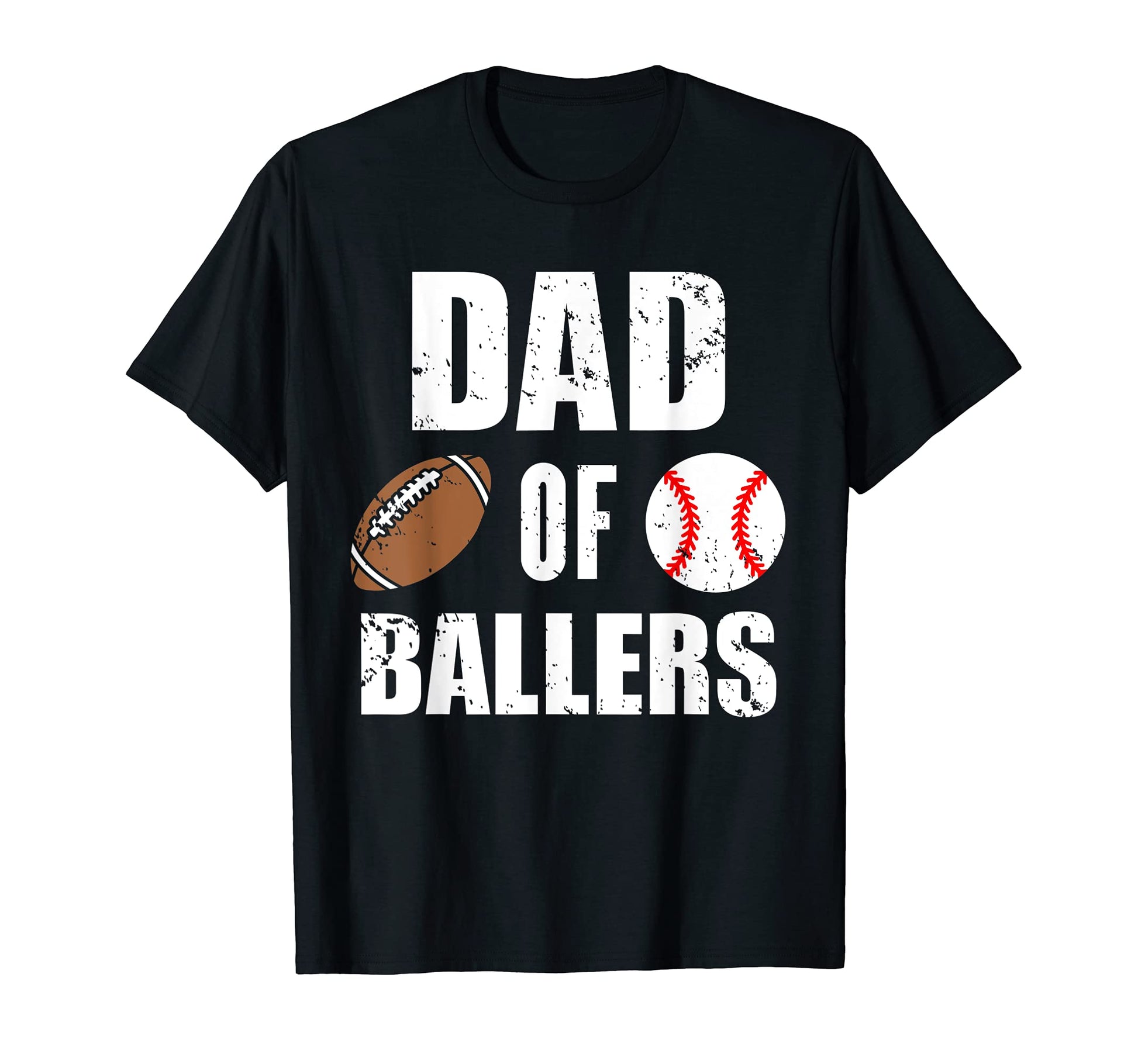 Mens Dad Ballers Funny Football Baseball T-Shirt - Minimalist Print Unisex - T-Shirt, Sweatshirt, Hoodie
