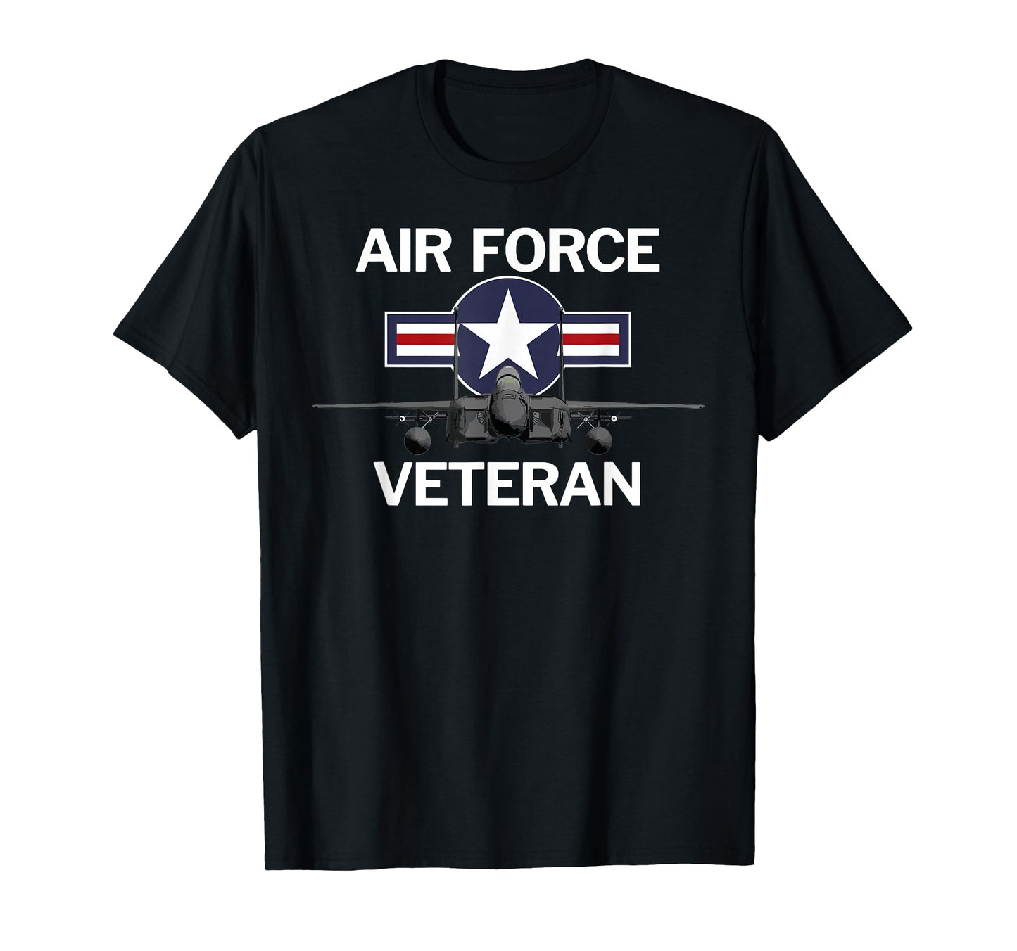 Air Force Veteran Roundel And F15 Jet T-Shirt - Novelty Apparel Unisex - T-Shirt, Sweatshirt, Hoodie