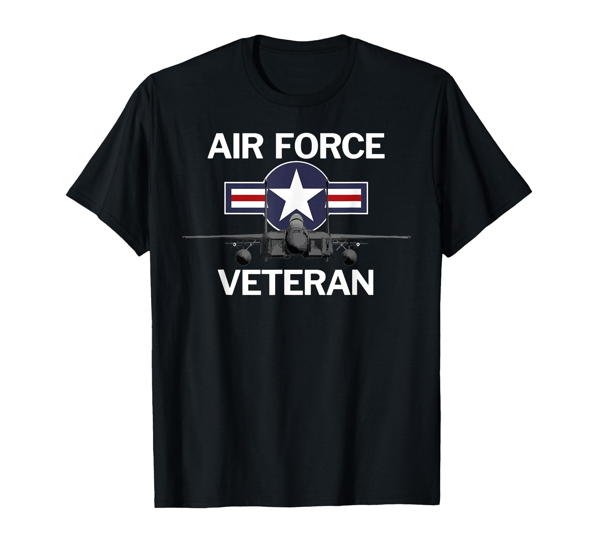Air Force Veteran Roundel And F15 Jet T-Shirt - Novelty Apparel Unisex - T-Shirt, Sweatshirt, Hoodie
