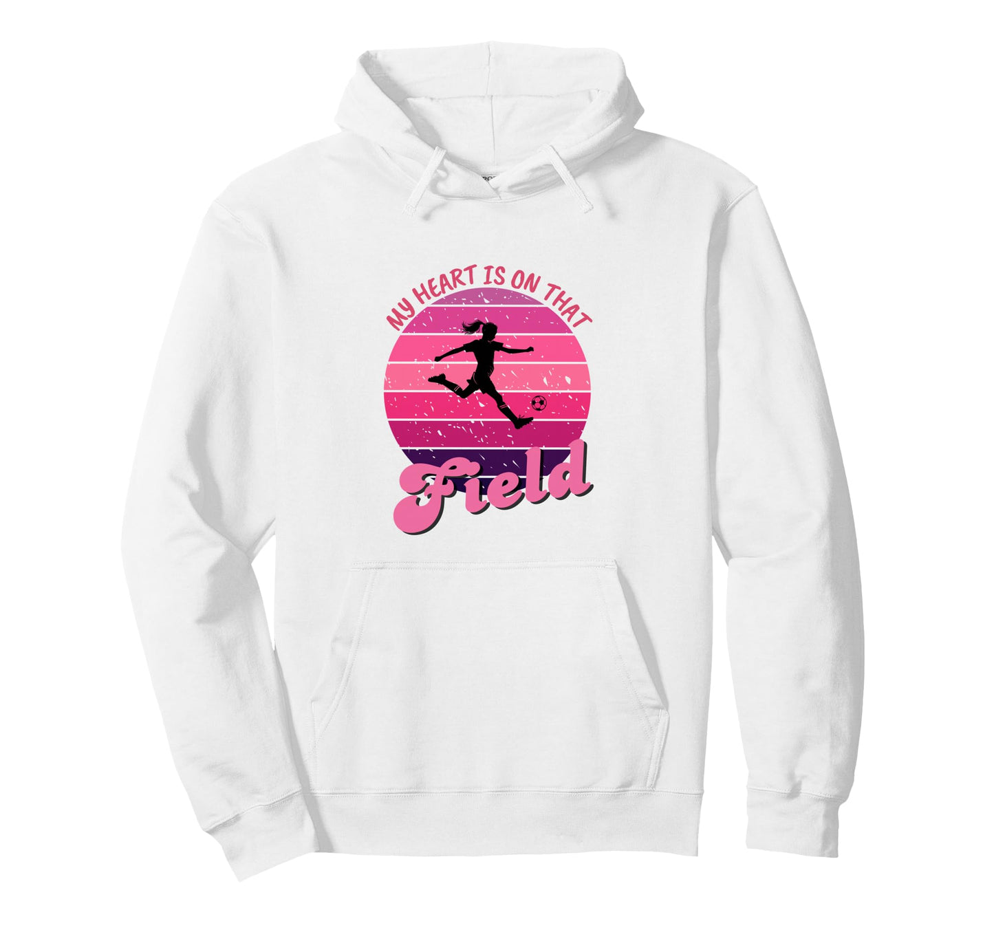 Soccer Mom My Heart Is That Field Hoodie - Casual Everyday Wear Men Women - T-Shirt, Sweatshirt, Hoodie