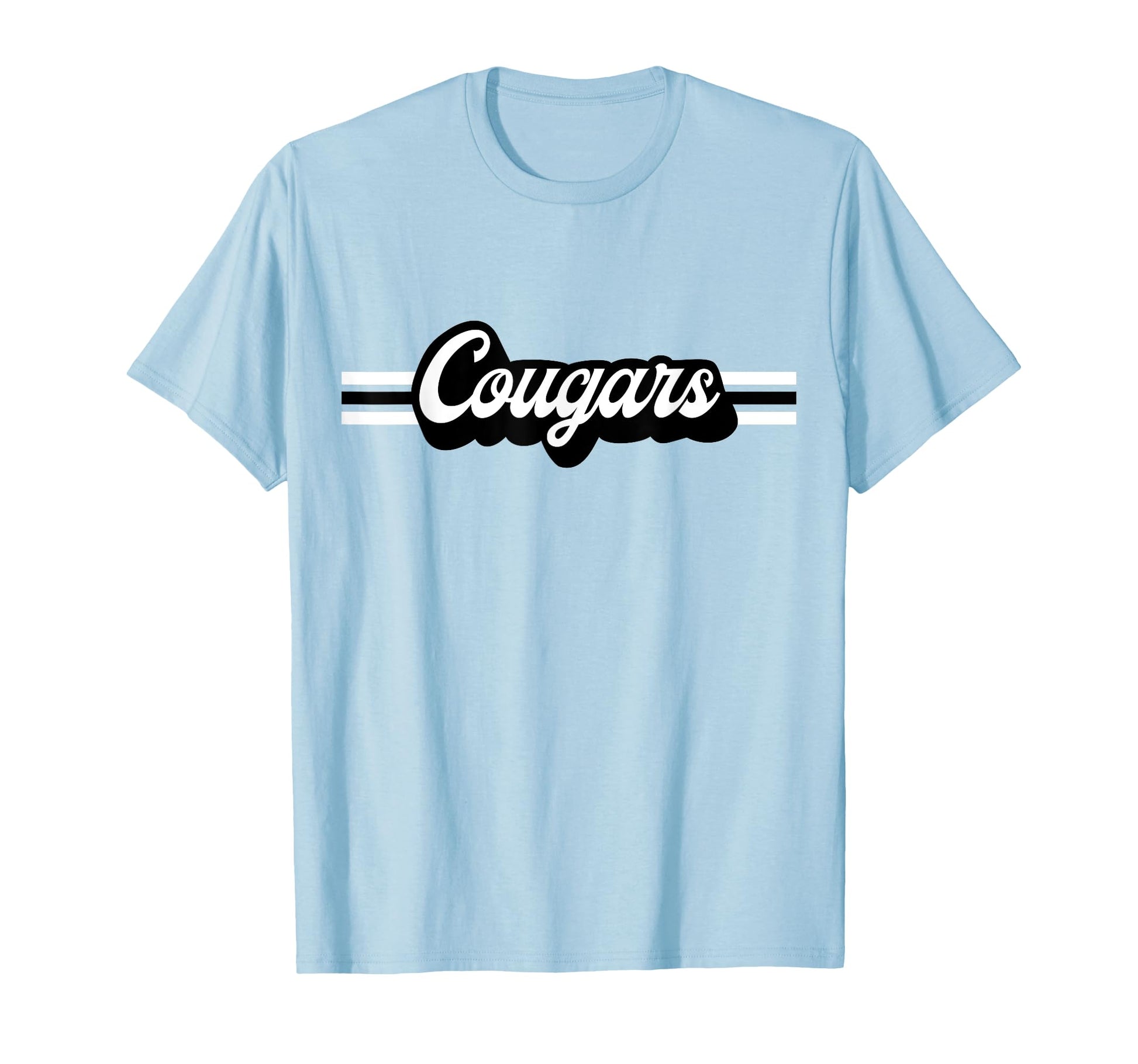 Cougars Mascot School Spirit Cougar T-Shirt - Custom Art Print Men Women - T-Shirt, Sweatshirt, Hoodie