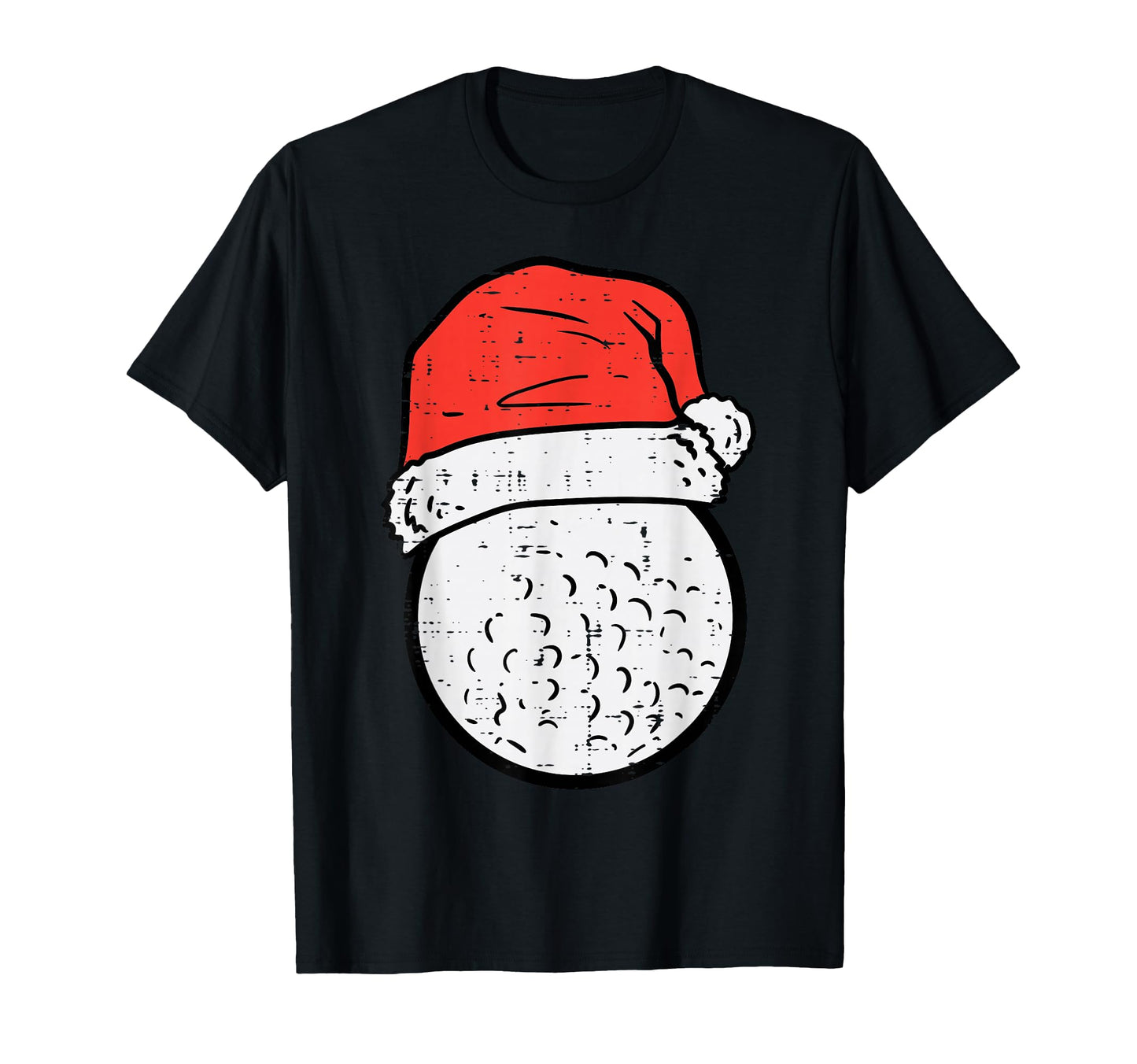 Golf Santa Hat Sports Dad T-Shirt - Minimalist Print for Adults - T-Shirt, Sweatshirt, Hoodie