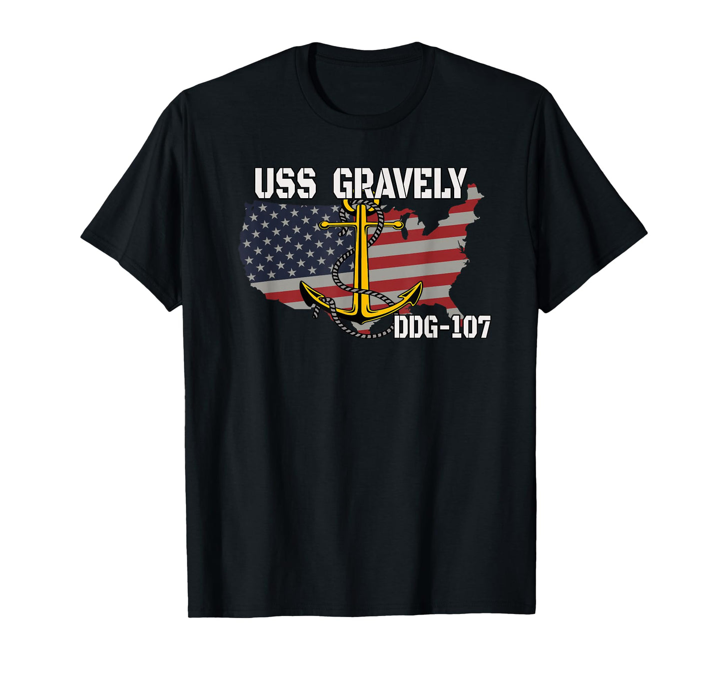 Uss Gravely Ddg 107 Destroyer Veteran T-Shirt - Fun Novelty Design Unisex - T-Shirt, Sweatshirt, Hoodie