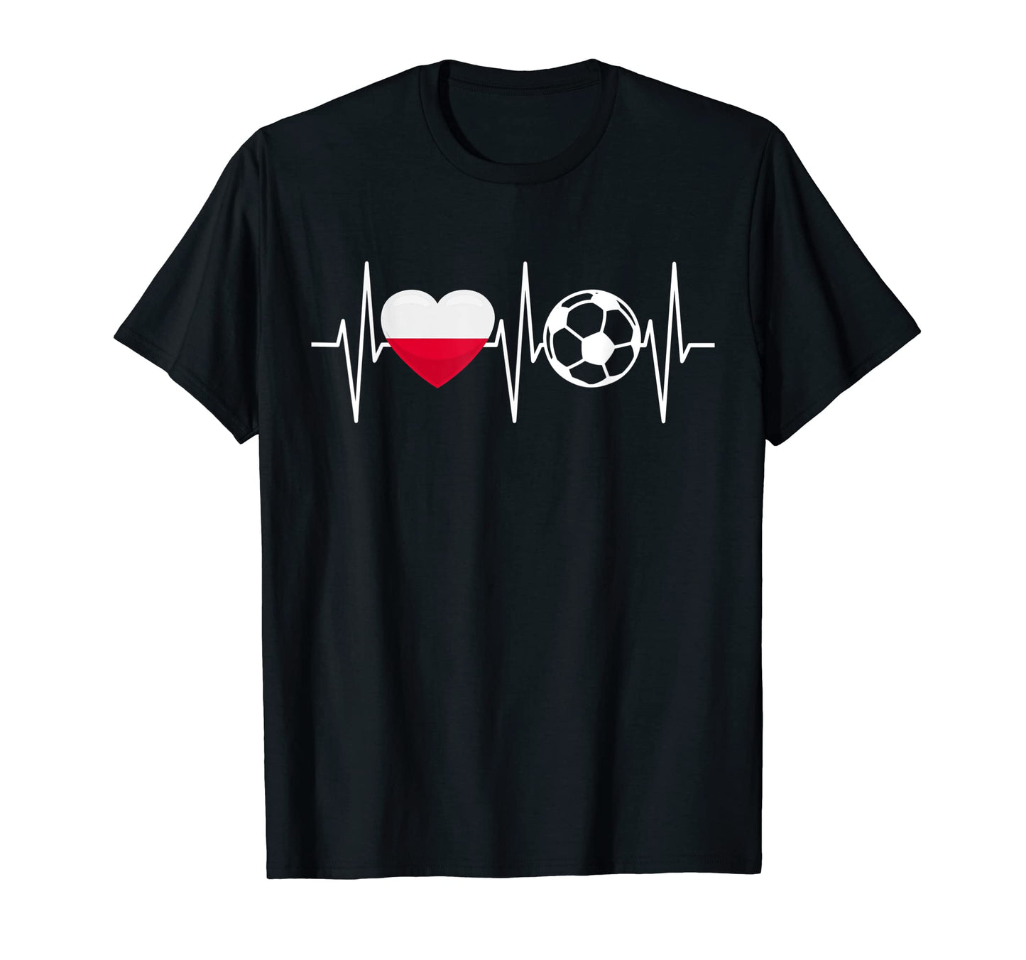 Poland Soccer Flag Heart Polish Soccer T-Shirt - Streetwear Style Men Women - T-Shirt, Sweatshirt, Hoodie
