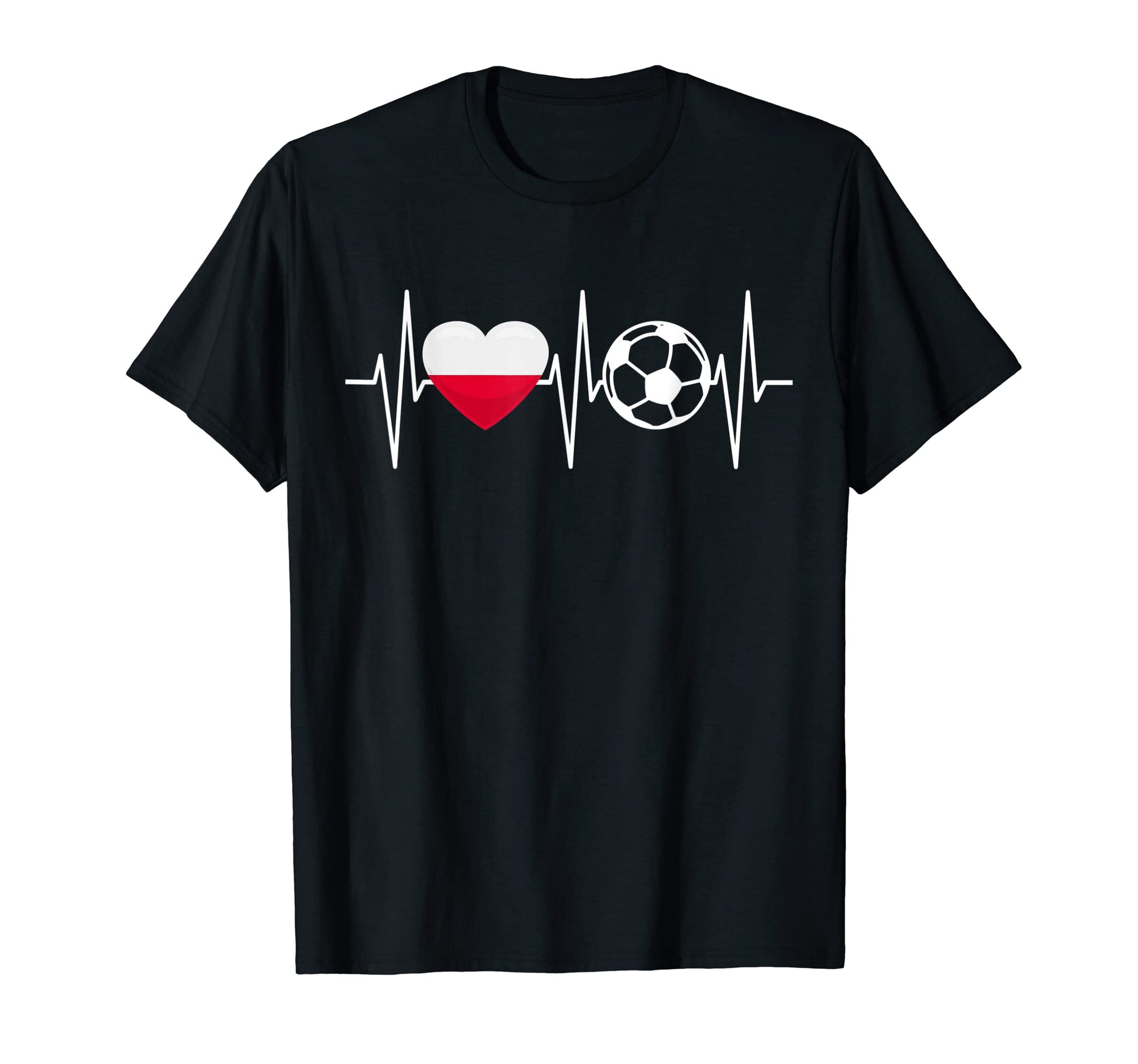 Poland Soccer Flag Heart Polish Soccer T-Shirt - Streetwear Style Men Women - T-Shirt, Sweatshirt, Hoodie