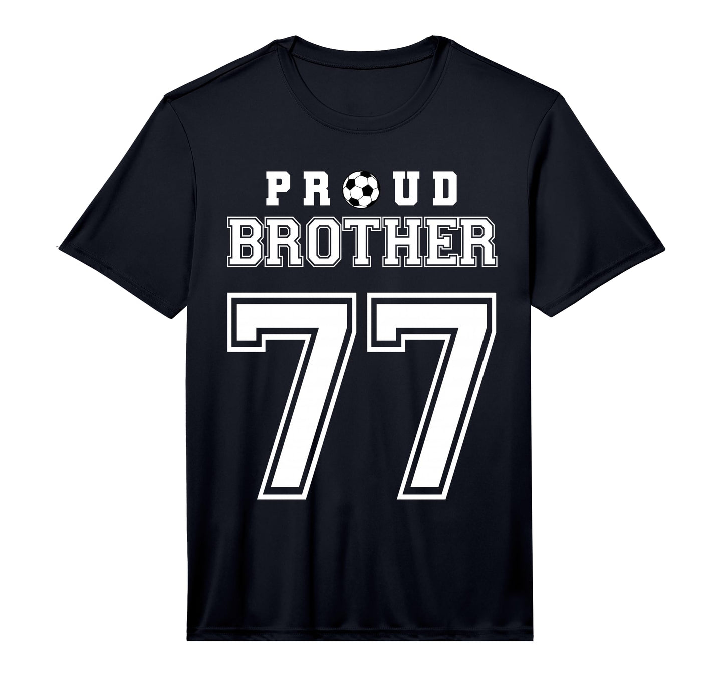 Number 77 Custom Proud Soccer T-Shirt - Fun Novelty Design for Adults - T-Shirt, Sweatshirt, Hoodie