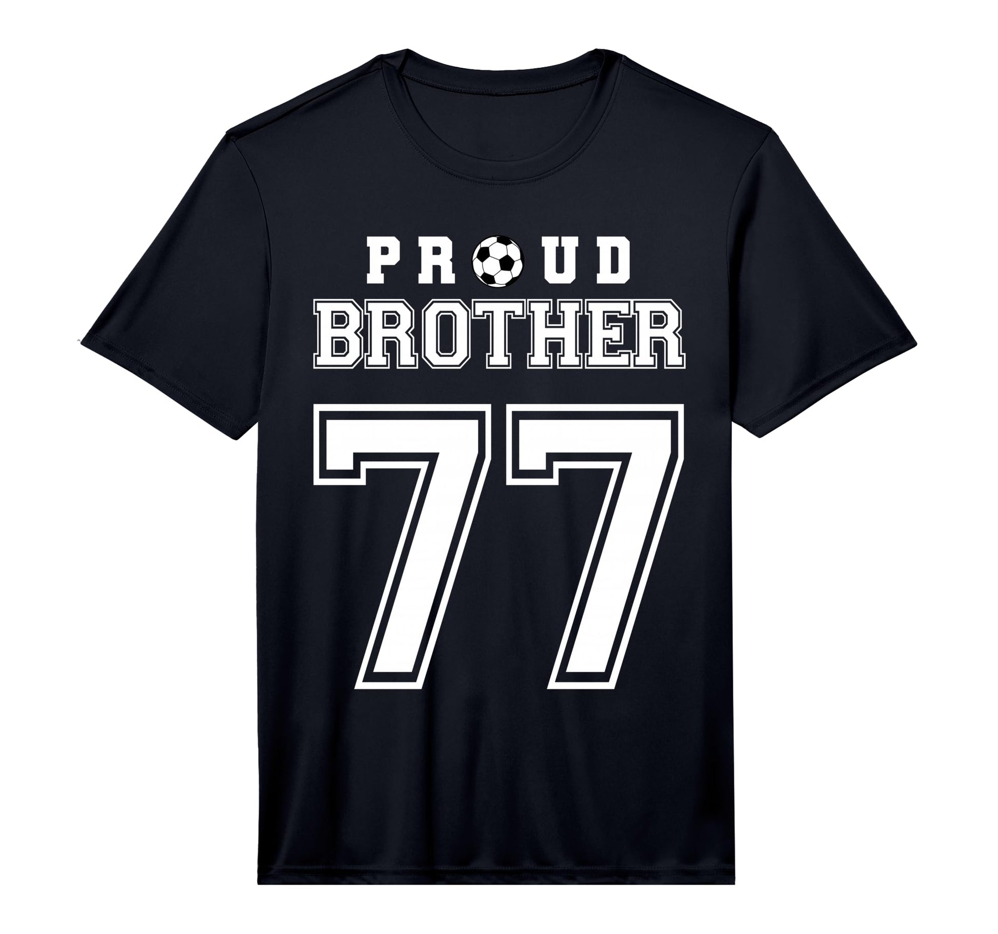 Number 77 Custom Proud Soccer T-Shirt - Fun Novelty Design for Adults - T-Shirt, Sweatshirt, Hoodie