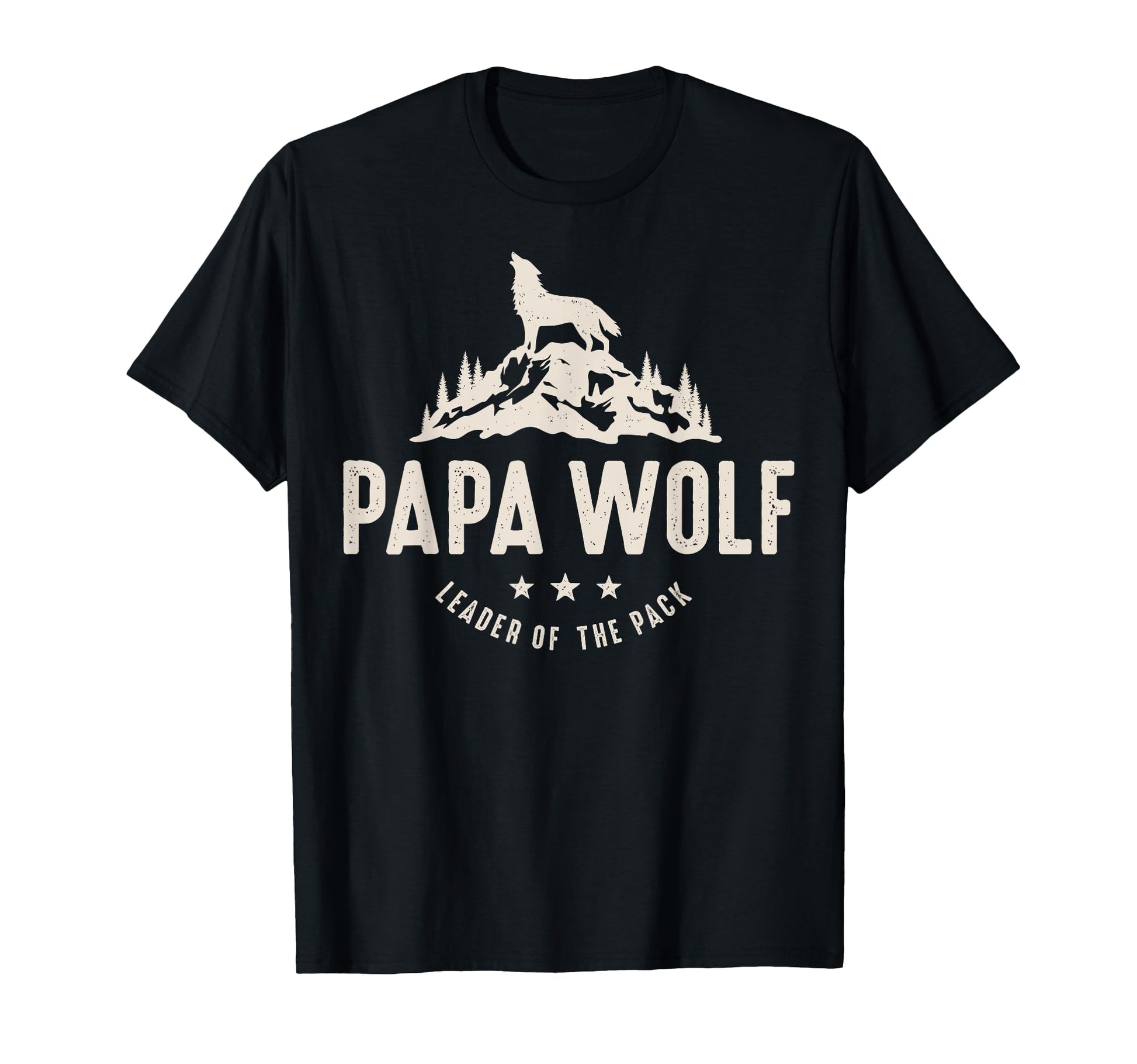 Papa Wolf Fathers Day Dad Daddy Animal T-Shirt - Unique Graphic for Adults - T-Shirt, Sweatshirt, Hoodie