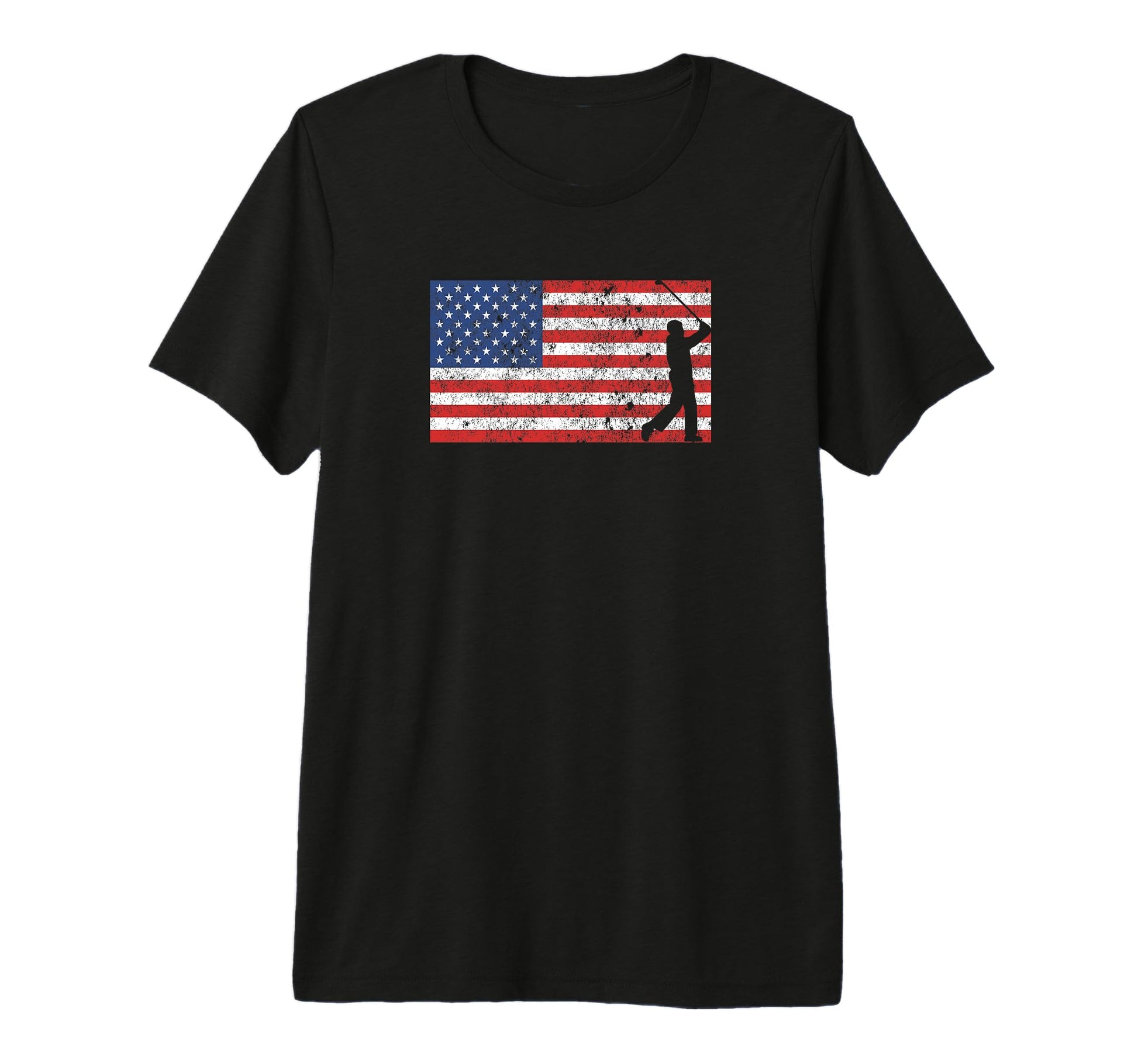 Golfer Golf Fourth American Flag T-Shirt - Aesthetic Graphic for Adults - T-Shirt, Sweatshirt, Hoodie
