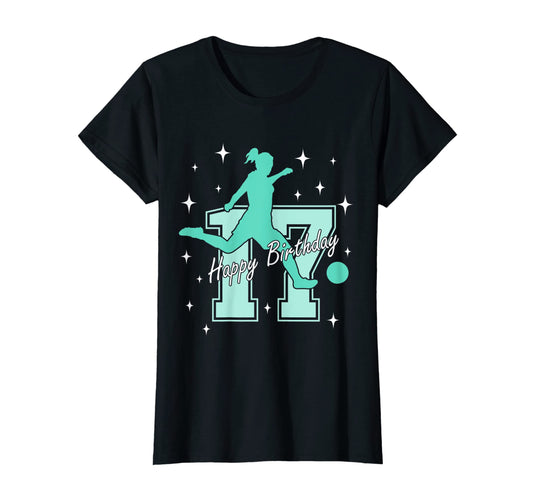 17Th Birthday Soccer Playing T-Shirt - Novelty Apparel for Adults - T-Shirt, Sweatshirt, Hoodie