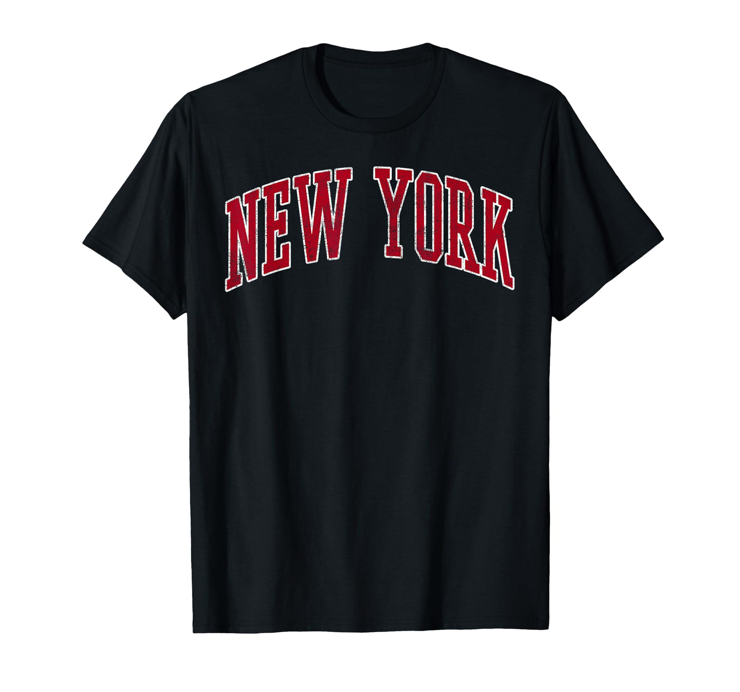 New York Preppy Varsity Sports Red Text T-Shirt - Novelty Apparel Men Women - T-Shirt, Sweatshirt, Hoodie