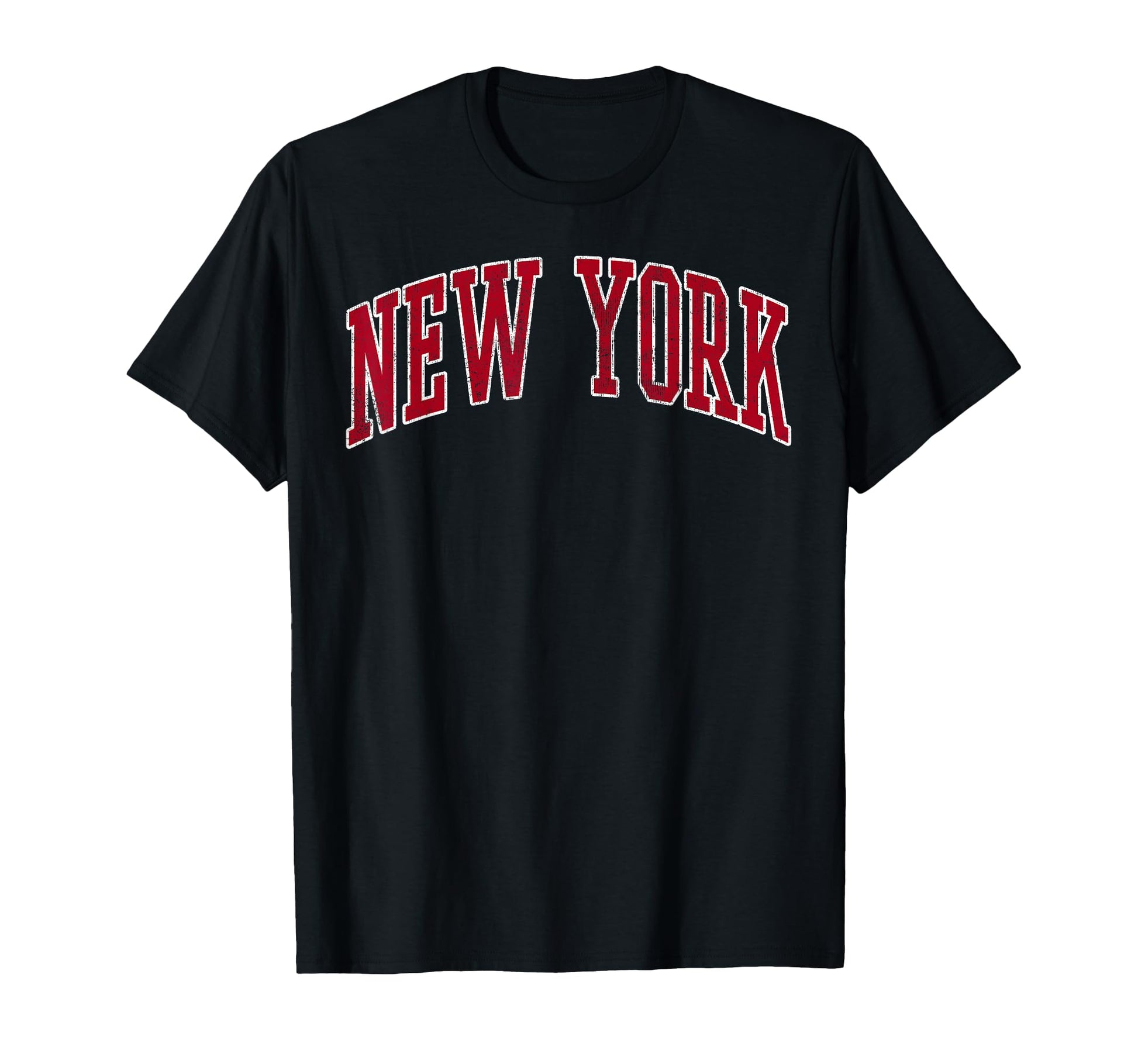 New York Preppy Varsity Sports Red Text T-Shirt - Novelty Apparel Men Women - T-Shirt, Sweatshirt, Hoodie