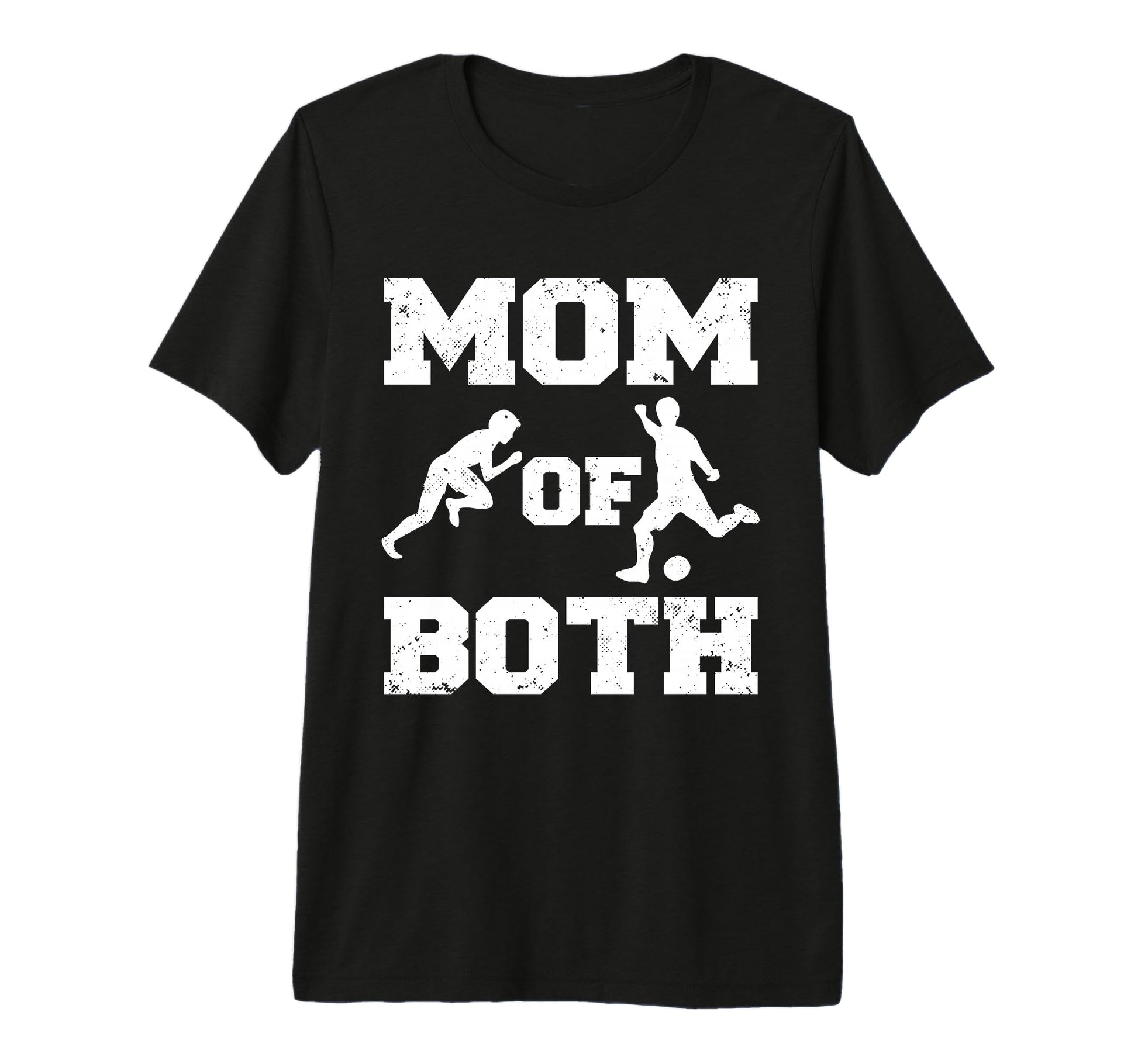 Mom Both Funny Soccer Track And Field T-Shirt - Minimalist Print Unisex - T-Shirt, Sweatshirt, Hoodie