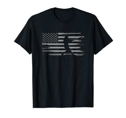 American Flag Baseball Baseball T-Shirt - Trendy Graphic for Adults - T-Shirt, Sweatshirt, Hoodie