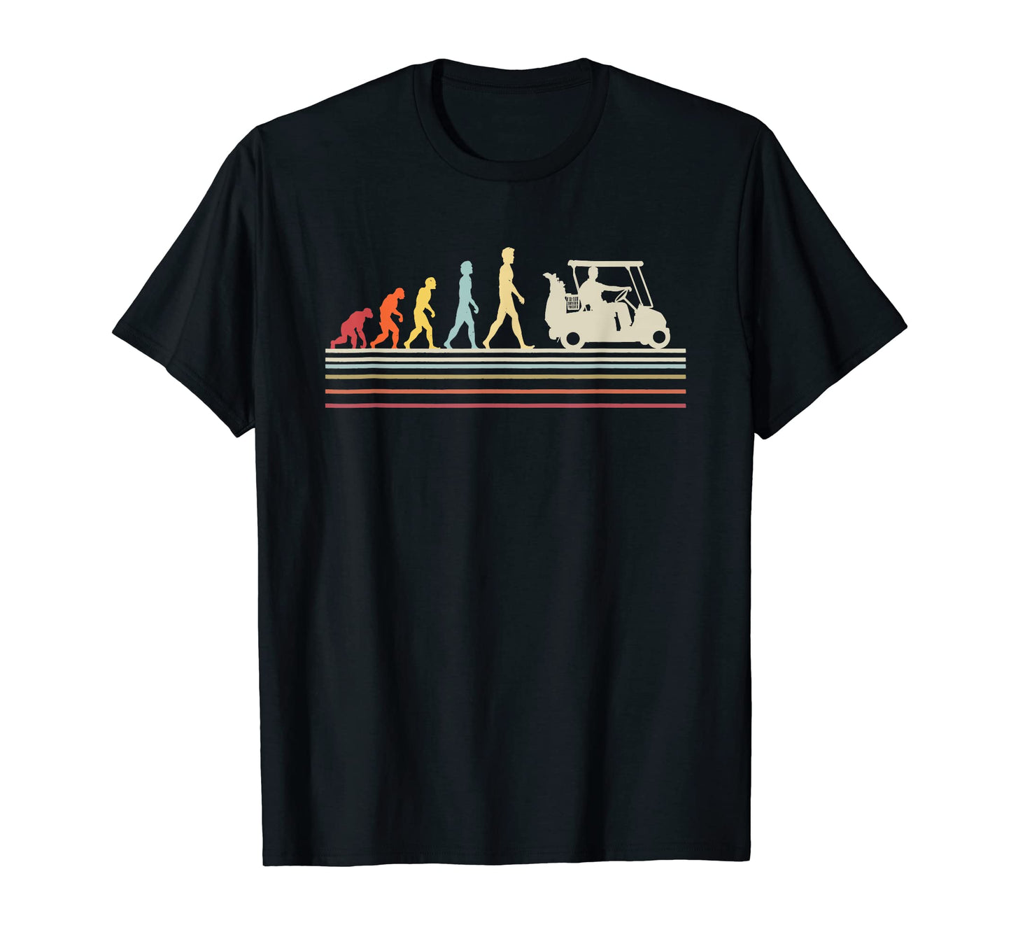 Human Evolution Darwin Golf Cart Dad T-Shirt - Streetwear Style Unisex - T-Shirt, Sweatshirt, Hoodie