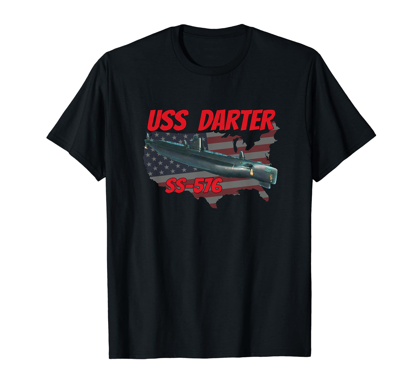 Uss Darter Ss 576 Submarine Veterans T-Shirt - Casual Everyday Wear Unisex - T-Shirt, Sweatshirt, Hoodie
