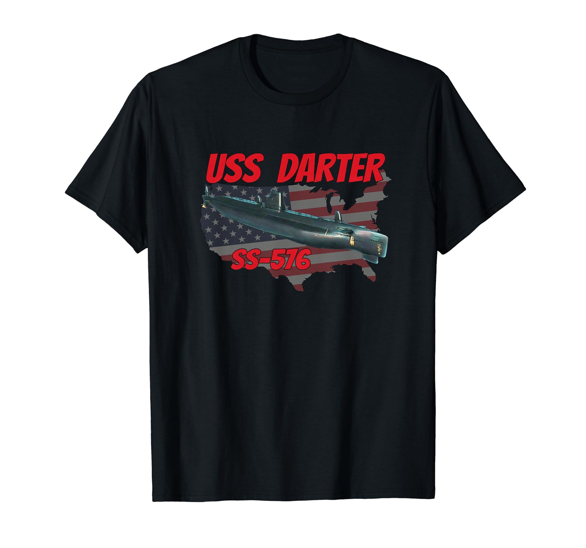 Uss Darter Ss 576 Submarine Veterans T-Shirt - Casual Everyday Wear Unisex - T-Shirt, Sweatshirt, Hoodie