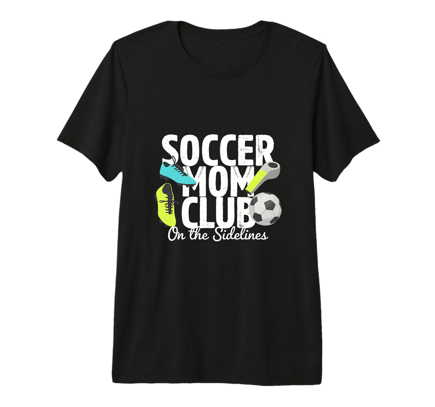 Soccer Mom Club Sidelines Pride Tri T-Shirt - Aesthetic Graphic Unisex - T-Shirt, Sweatshirt, Hoodie