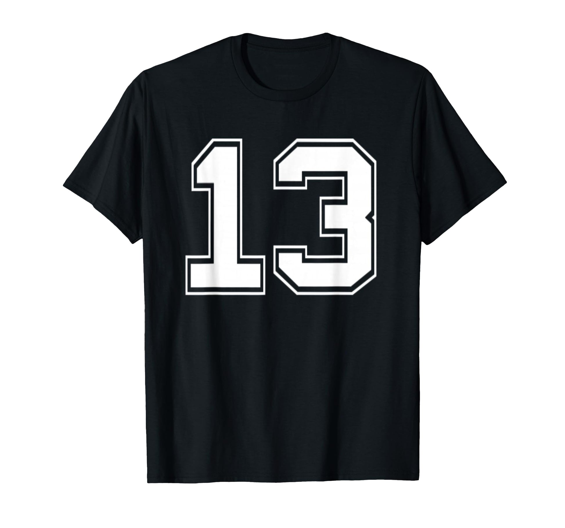 Number 13 Baseball Football Soccer T-Shirt - Graphic Print for Adults - T-Shirt, Sweatshirt, Hoodie