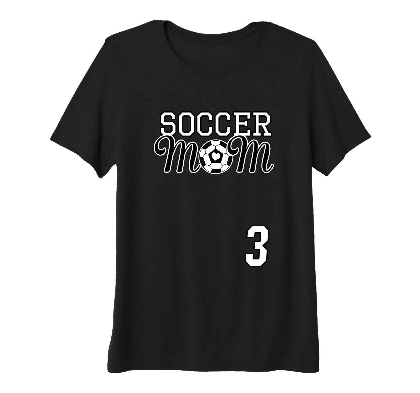 Womens Number 3 Soccer Mom T-Shirt - Casual Everyday Wear Men Women - T-Shirt, Sweatshirt, Hoodie