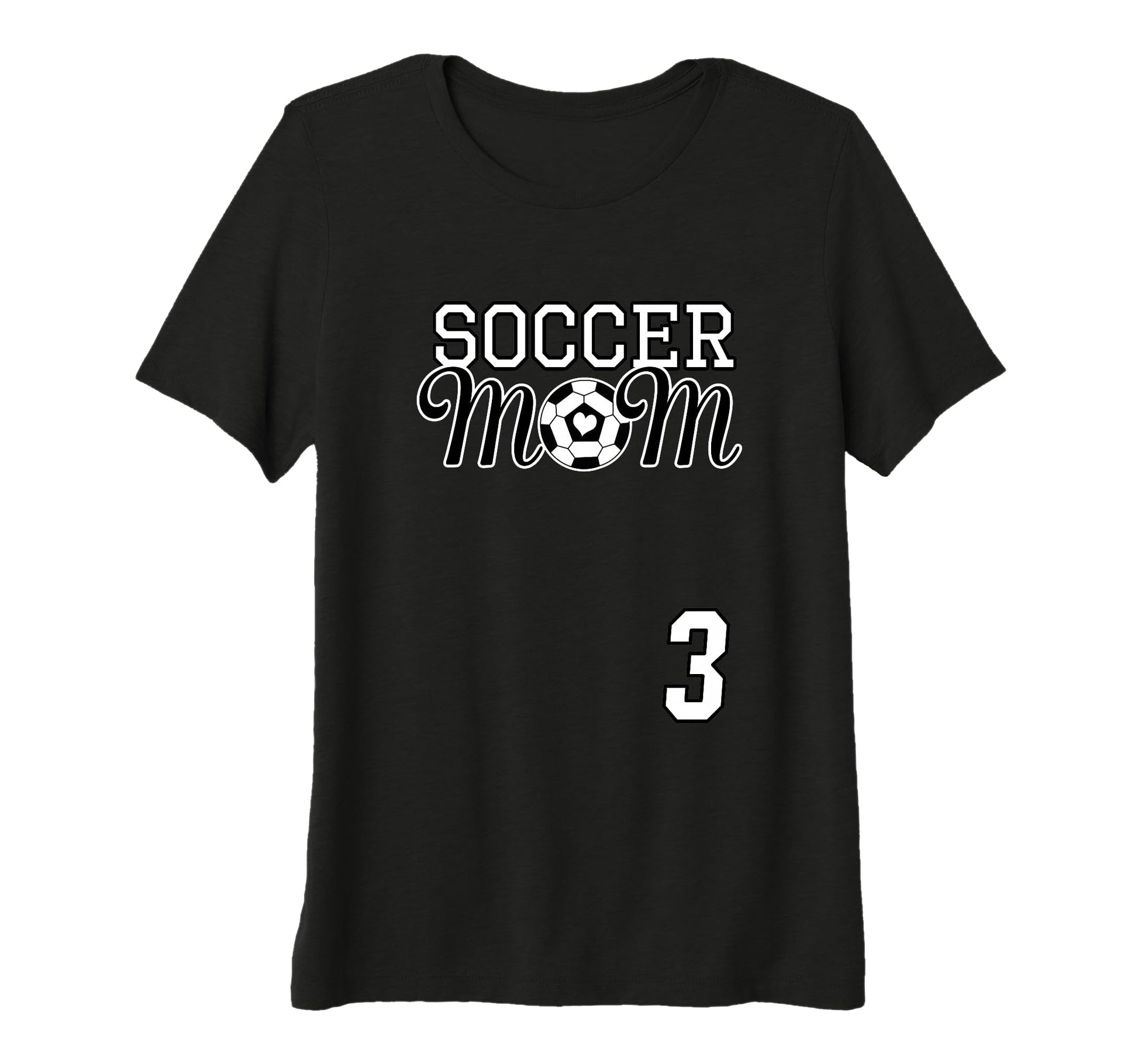 Womens Number 3 Soccer Mom T-Shirt - Casual Everyday Wear Men Women - T-Shirt, Sweatshirt, Hoodie